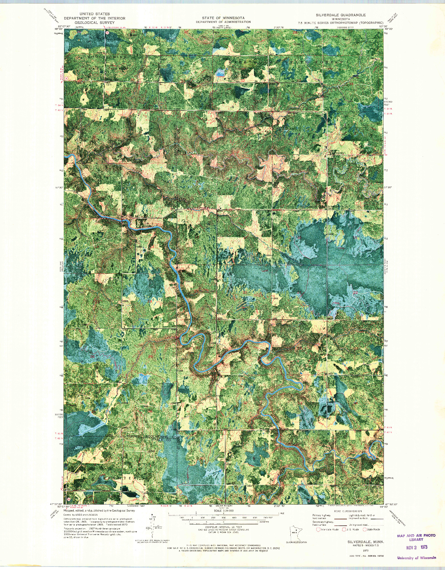USGS 1:24000-SCALE QUADRANGLE FOR SILVERDALE, MN 1970