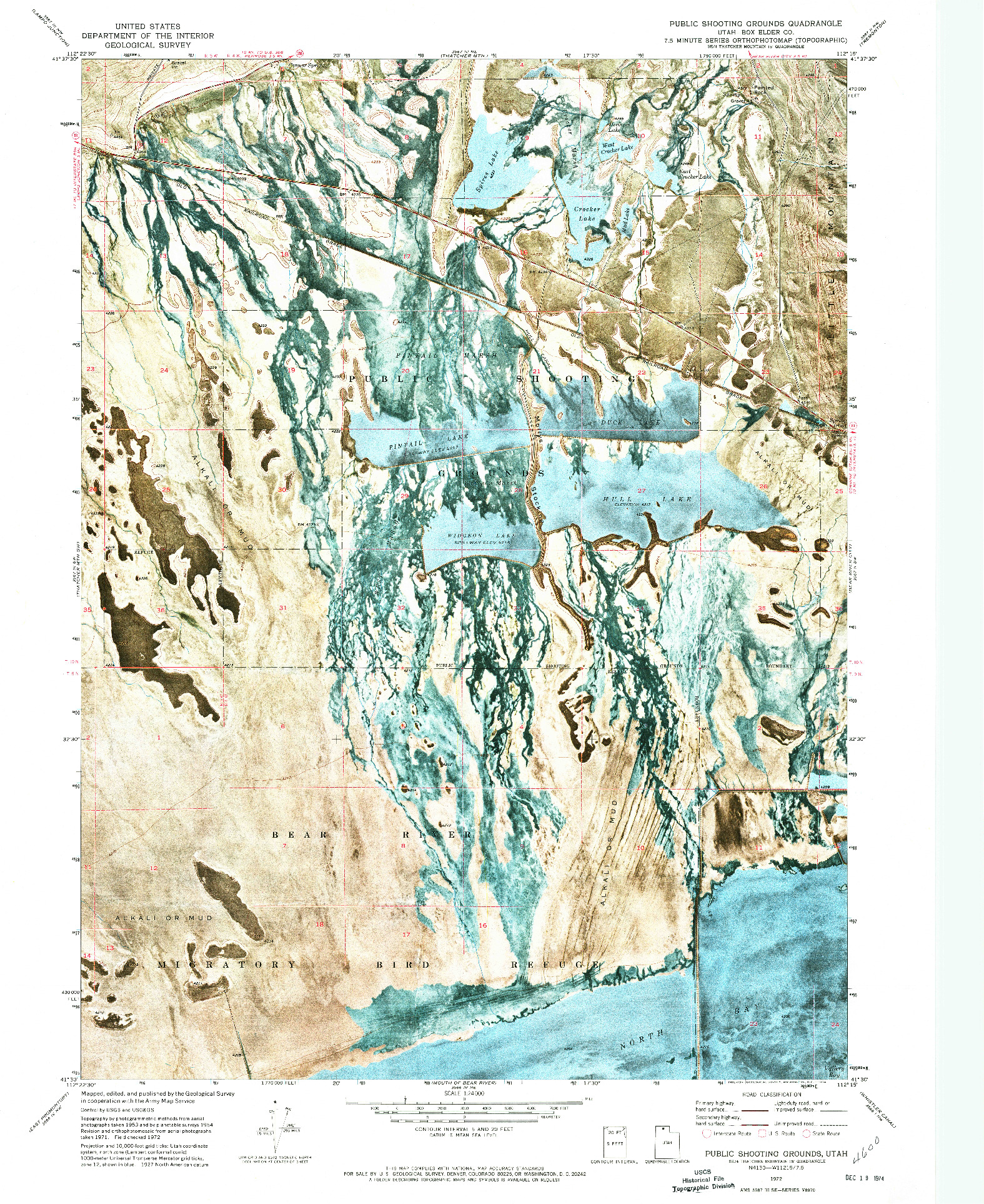 USGS 1:24000-SCALE QUADRANGLE FOR PUBLIC SHOOTING GROUNDS, UT 1972