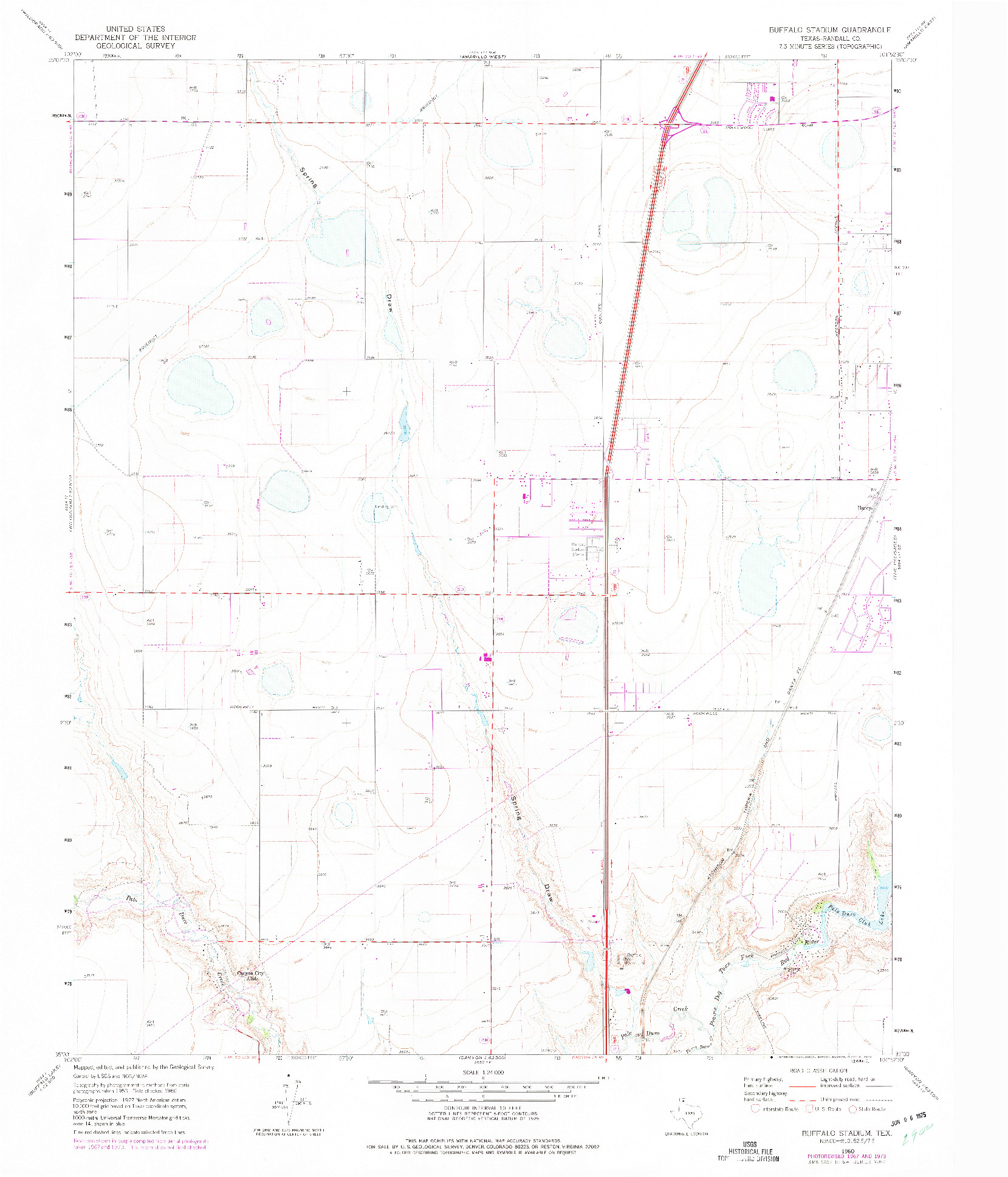 USGS 1:24000-SCALE QUADRANGLE FOR BUFFALO STADIUM, TX 1960