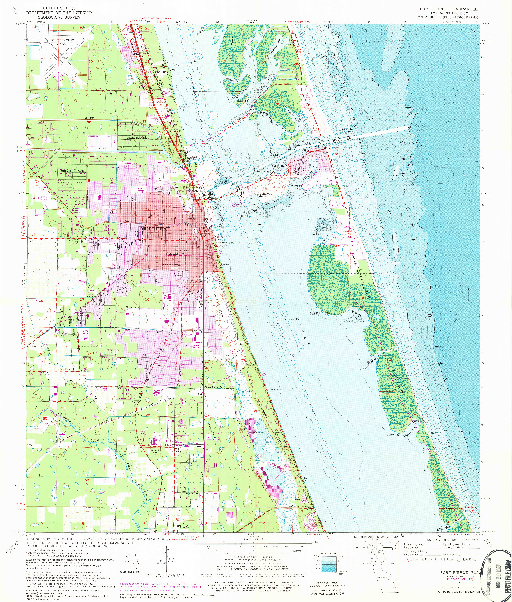 USGS 1:24000-SCALE QUADRANGLE FOR FORT PIERCE, FL 1949