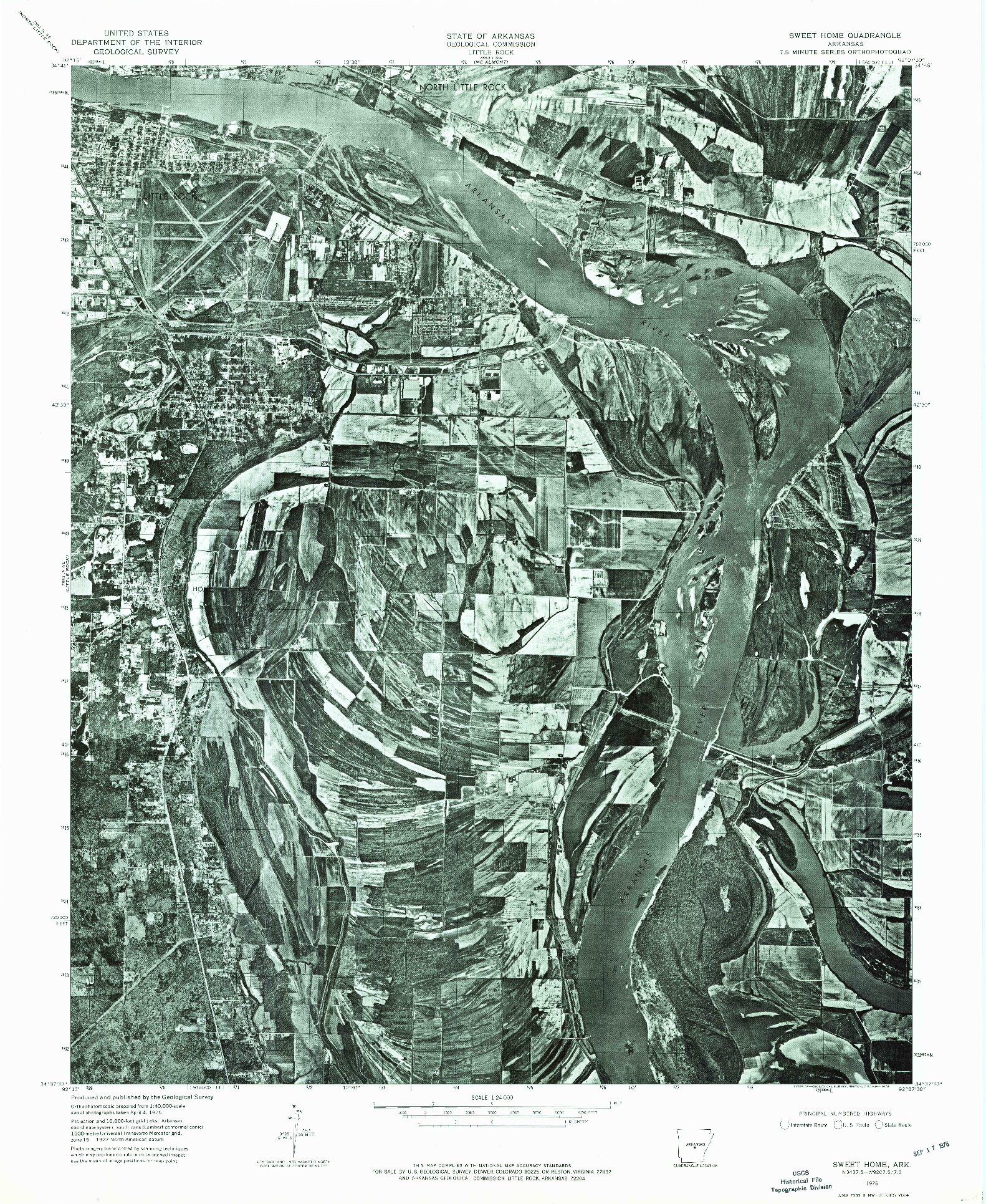 USGS 1:24000-SCALE QUADRANGLE FOR SWEET HOME, AR 1975