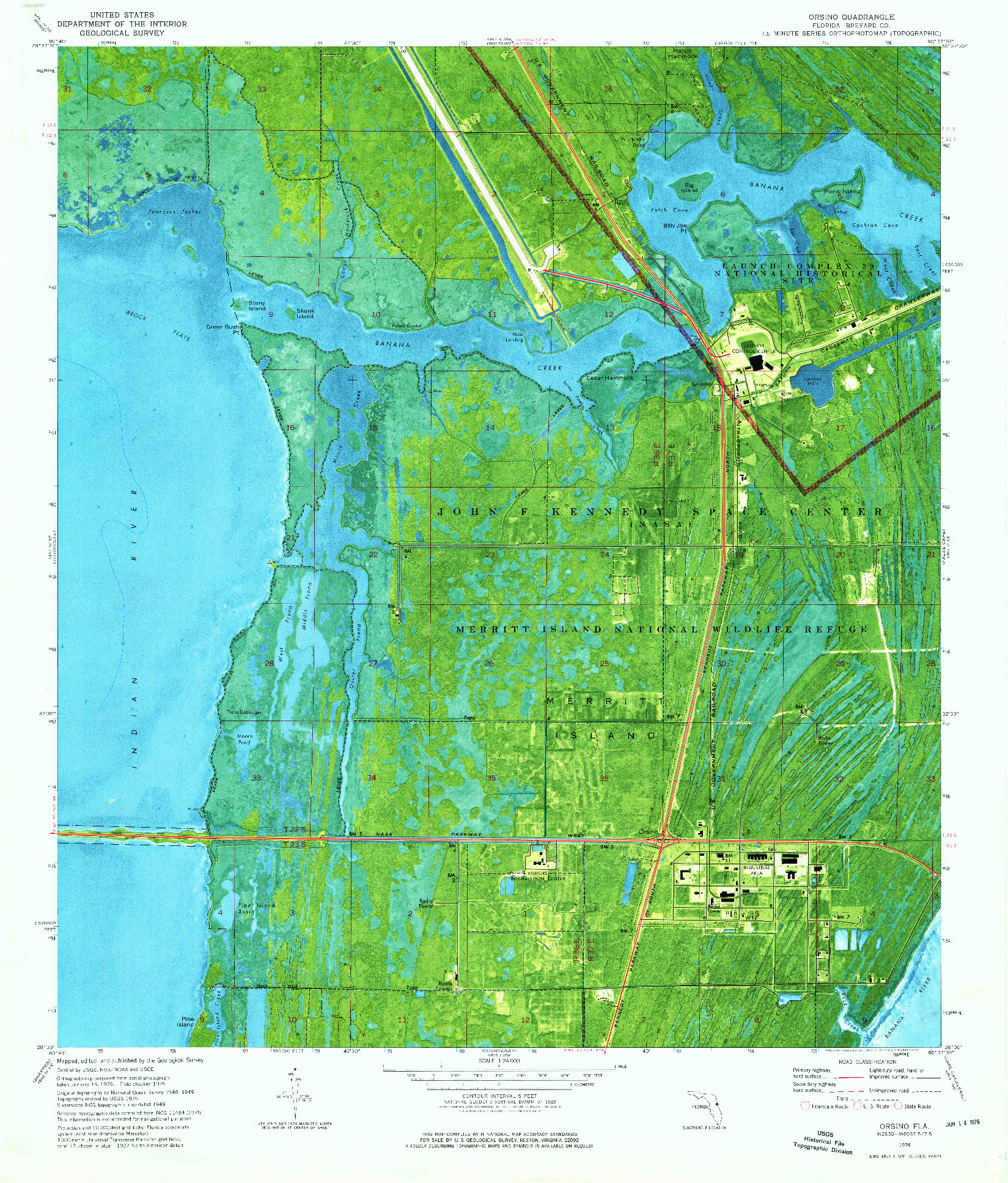 USGS 1:24000-SCALE QUADRANGLE FOR ORSINO, FL 1976