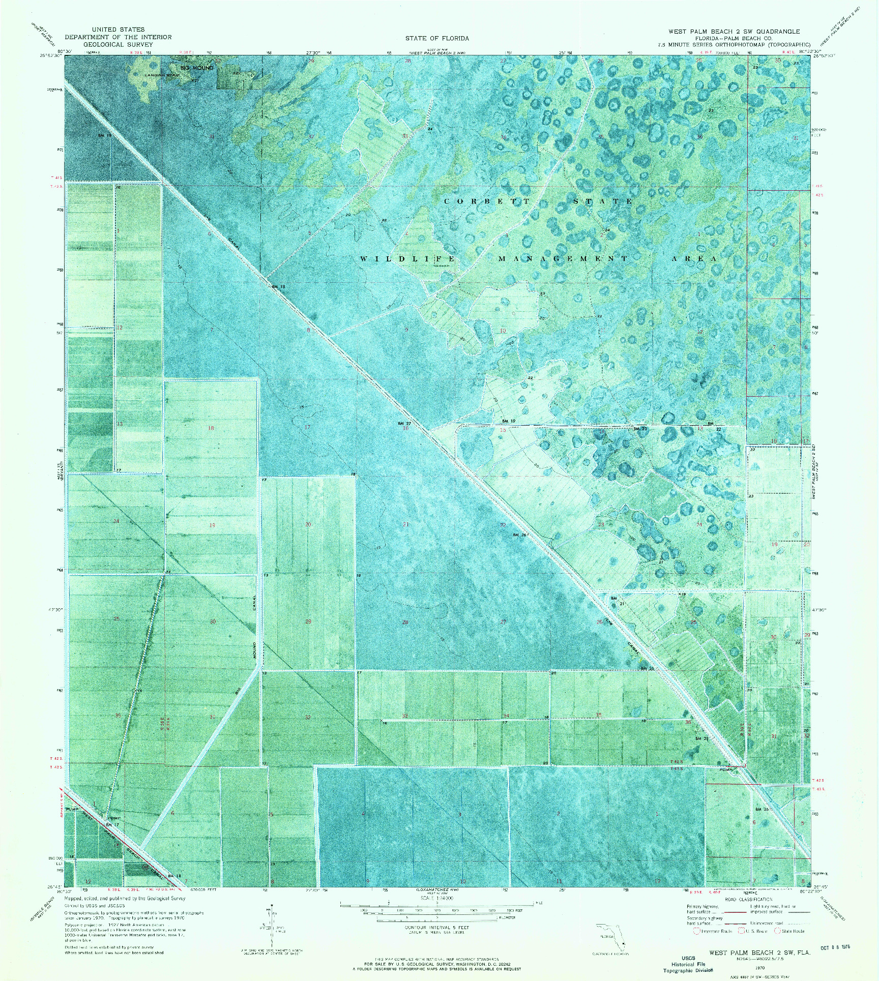 USGS 1:24000-SCALE QUADRANGLE FOR WEST PALM BEACH 2 SW, FL 1970