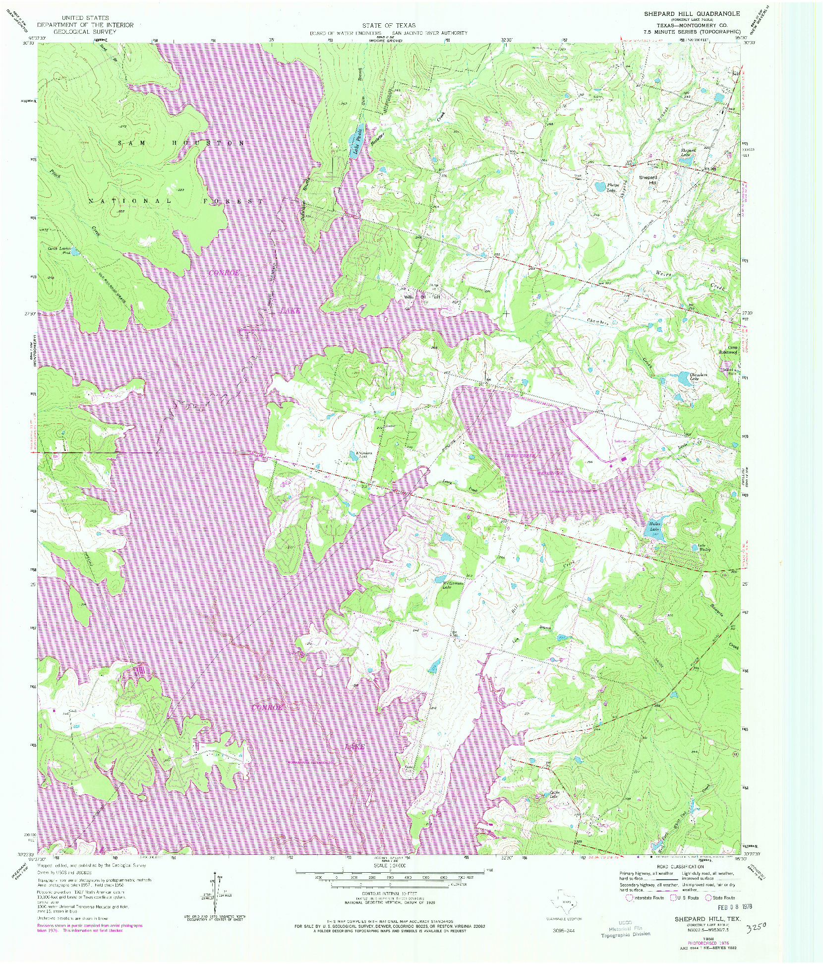 USGS 1:24000-SCALE QUADRANGLE FOR SHEPARD HILL, TX 1958