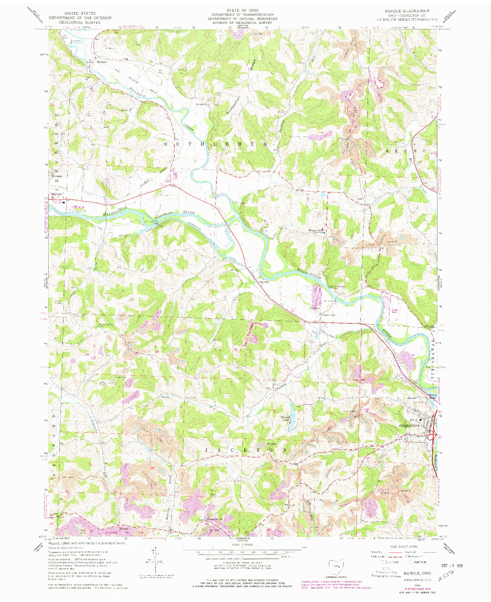 USGS 1:24000-SCALE QUADRANGLE FOR RANDLE, OH 1962