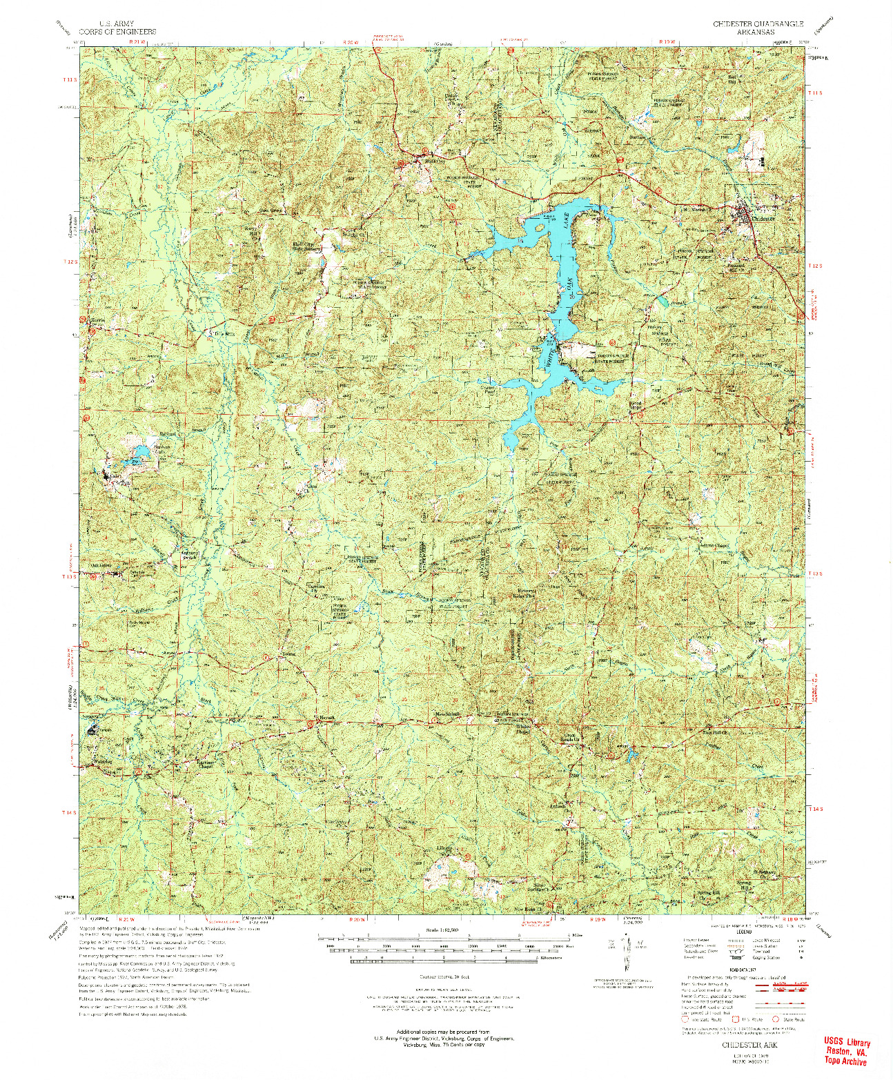 USGS 1:62500-SCALE QUADRANGLE FOR CHIDESTER, AR 1978