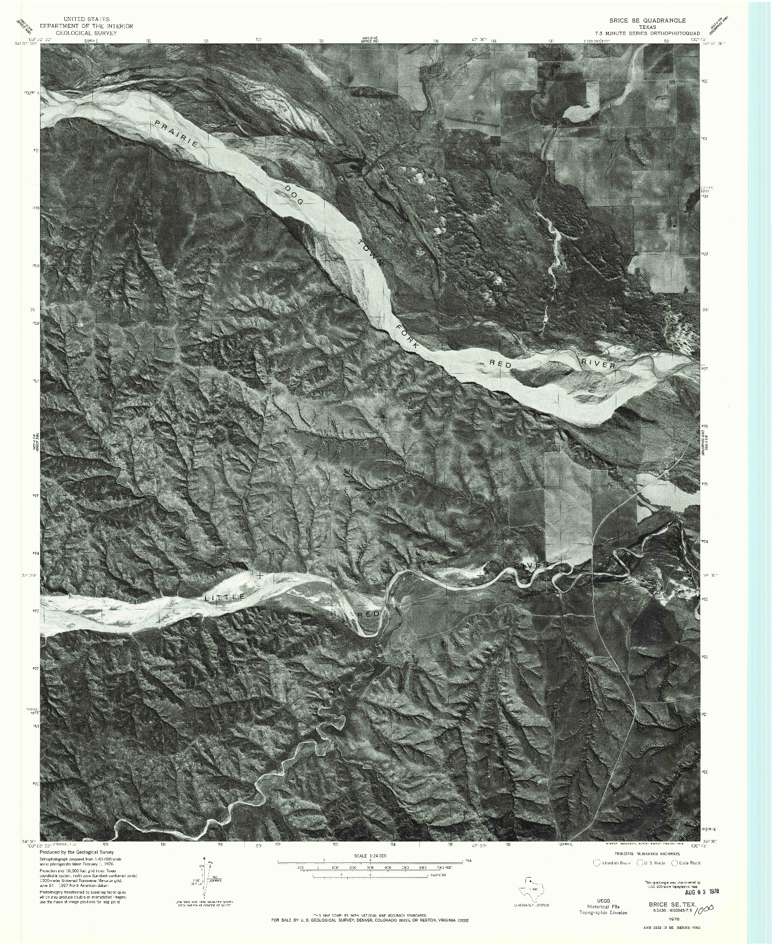 USGS 1:24000-SCALE QUADRANGLE FOR BRICE SE, TX 1976