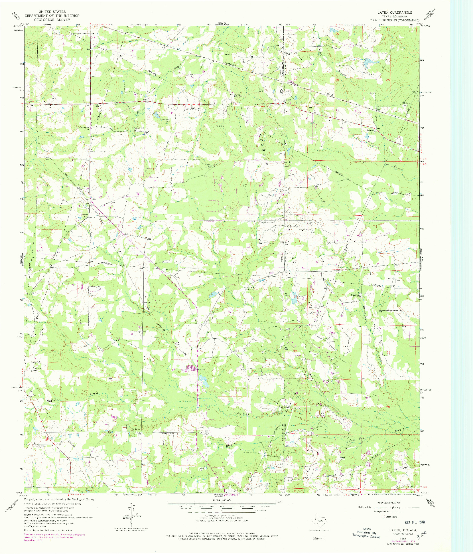 USGS 1:24000-SCALE QUADRANGLE FOR LATEX, TX 1962