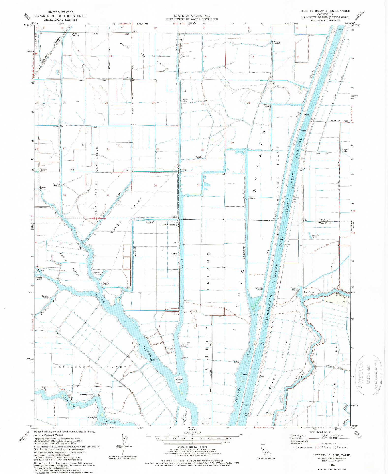 USGS 1:24000-SCALE QUADRANGLE FOR LIBERTY ISLAND, CA 1978