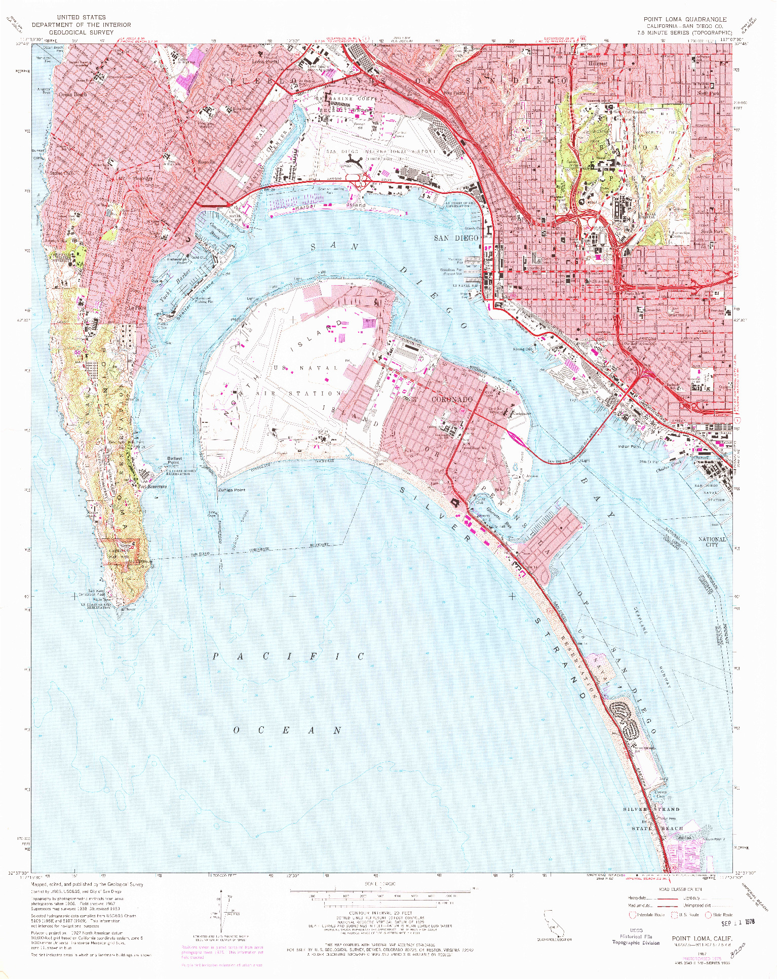 USGS 1:24000-SCALE QUADRANGLE FOR POINT LOMA, CA 1967