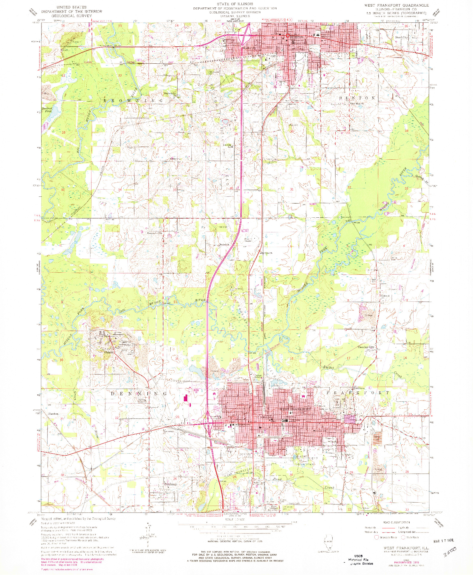 USGS 1:24000-SCALE QUADRANGLE FOR WEST FRANKFORT, IL 1963