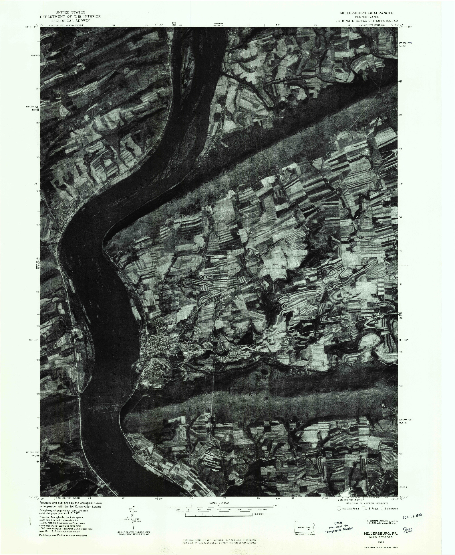 USGS 1:24000-SCALE QUADRANGLE FOR MILLERSBURG, PA 1977