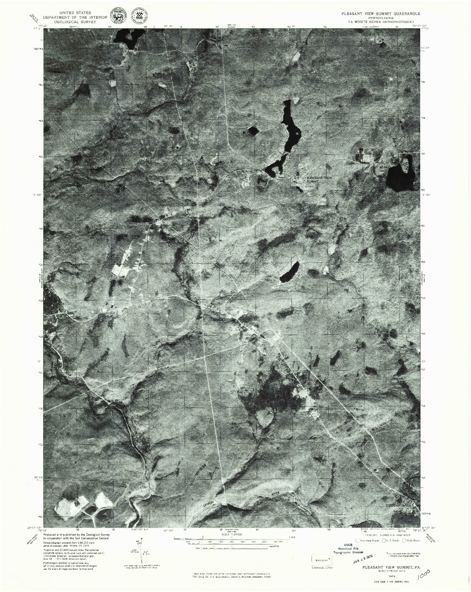USGS 1:24000-SCALE QUADRANGLE FOR PLEASANT VIEW SUMMIT, PA 1976