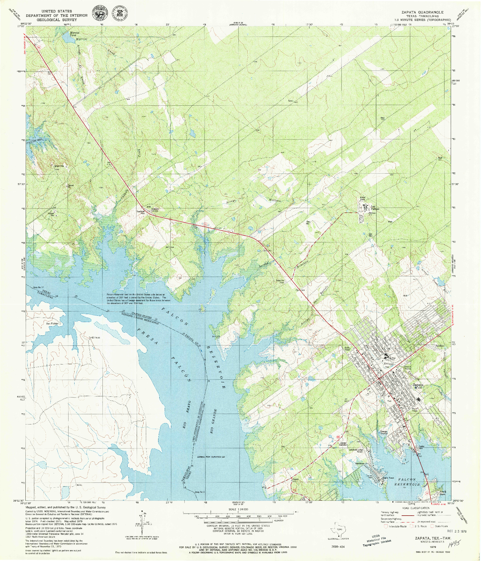 USGS 1:24000-SCALE QUADRANGLE FOR ZAPATA, TX 1979