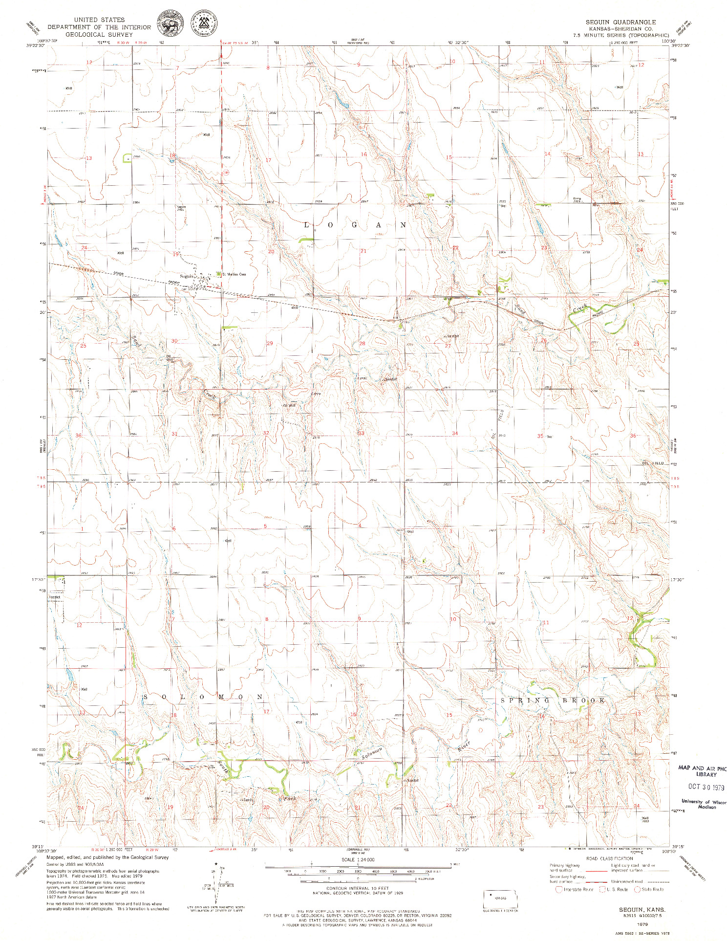 USGS 1:24000-SCALE QUADRANGLE FOR SEGUIN, KS 1979