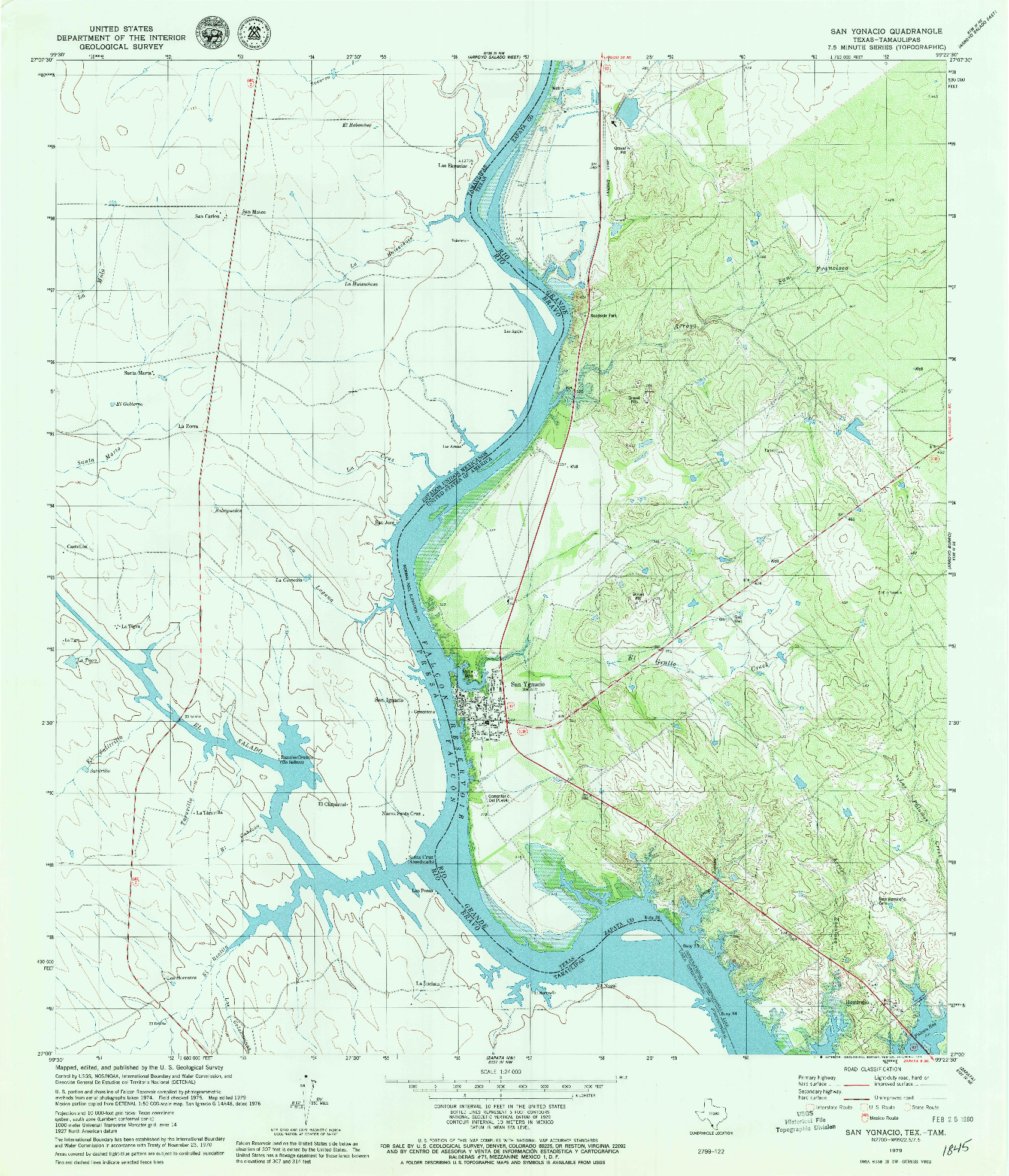 USGS 1:24000-SCALE QUADRANGLE FOR SAN YGNACIO, TX 1979