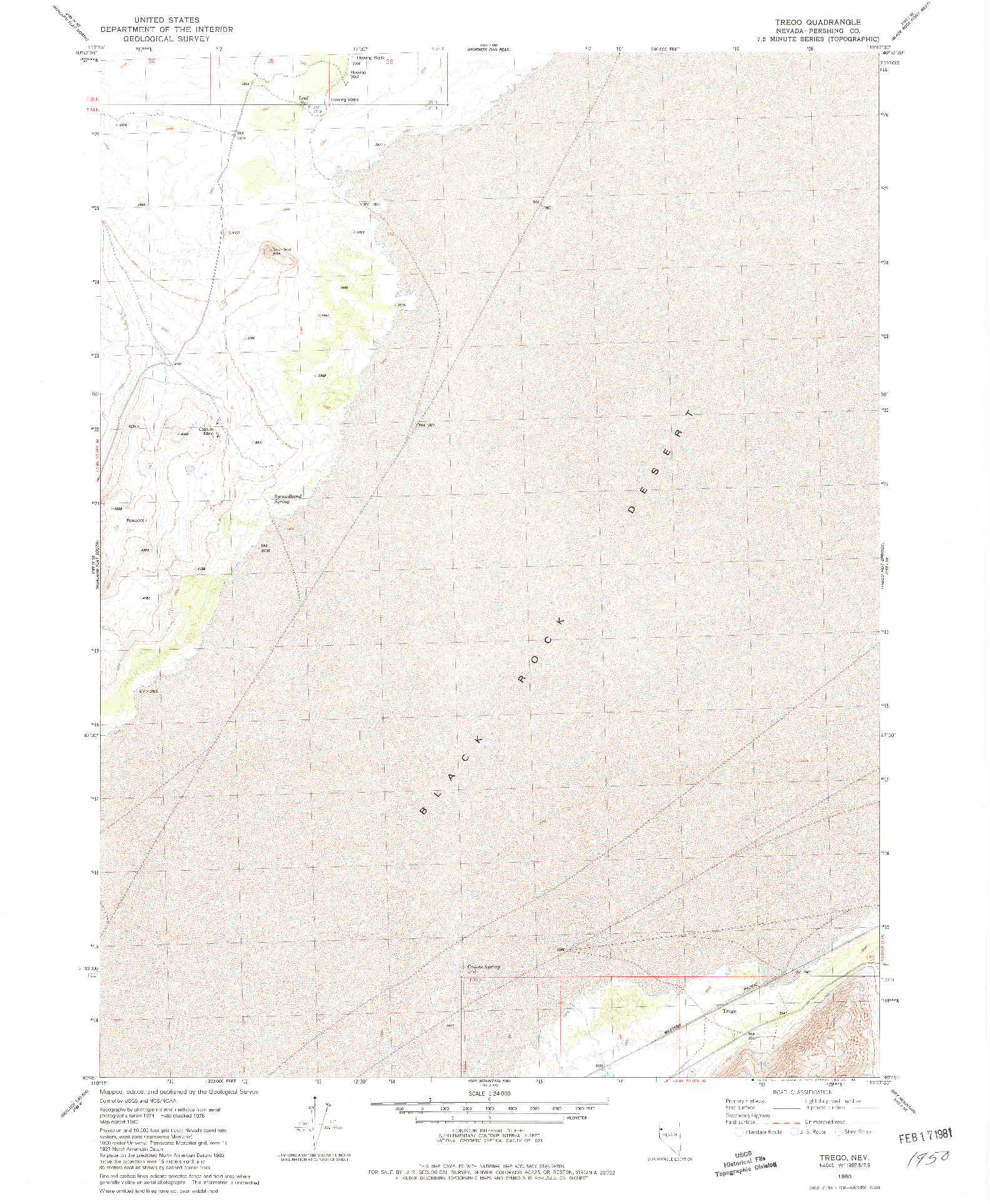 USGS 1:24000-SCALE QUADRANGLE FOR TREGO, NV 1980