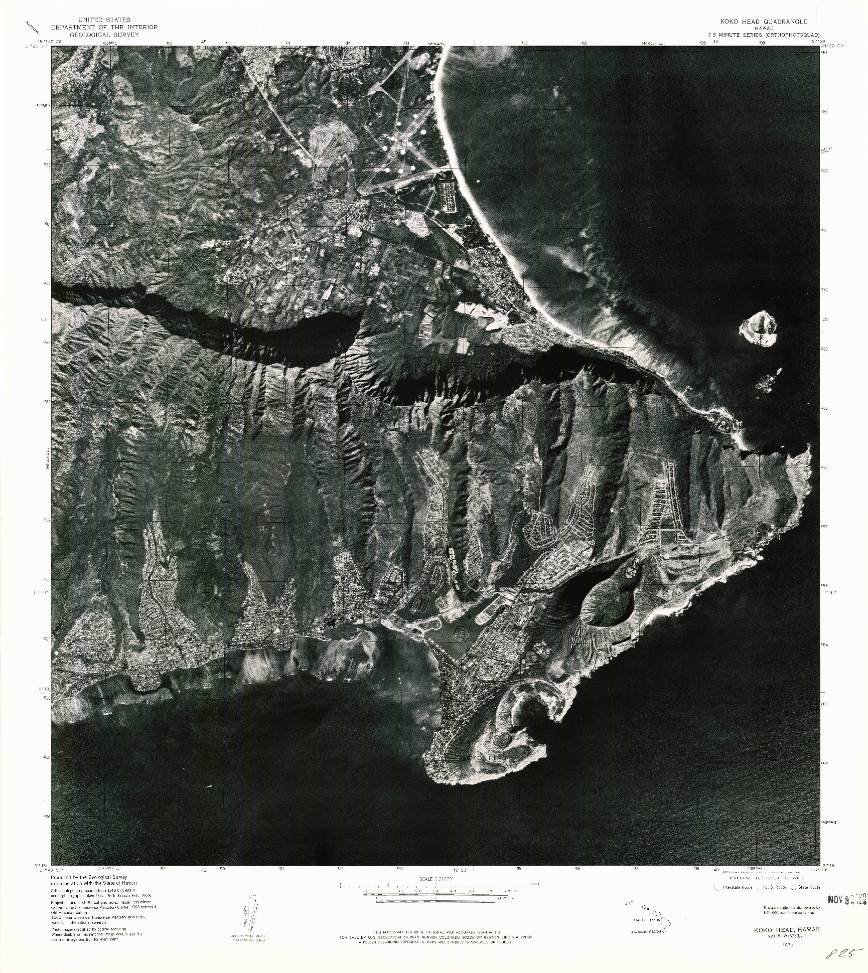 USGS 1:24000-SCALE QUADRANGLE FOR KOKO HEAD, HI 1978