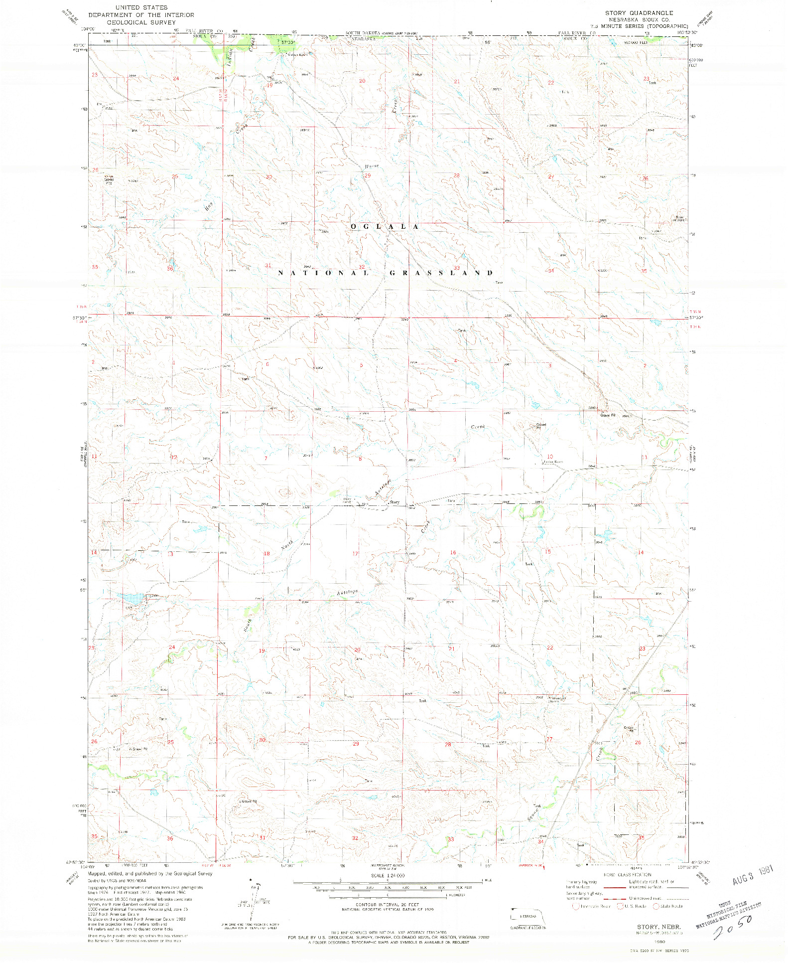 USGS 1:24000-SCALE QUADRANGLE FOR STORY, NE 1980