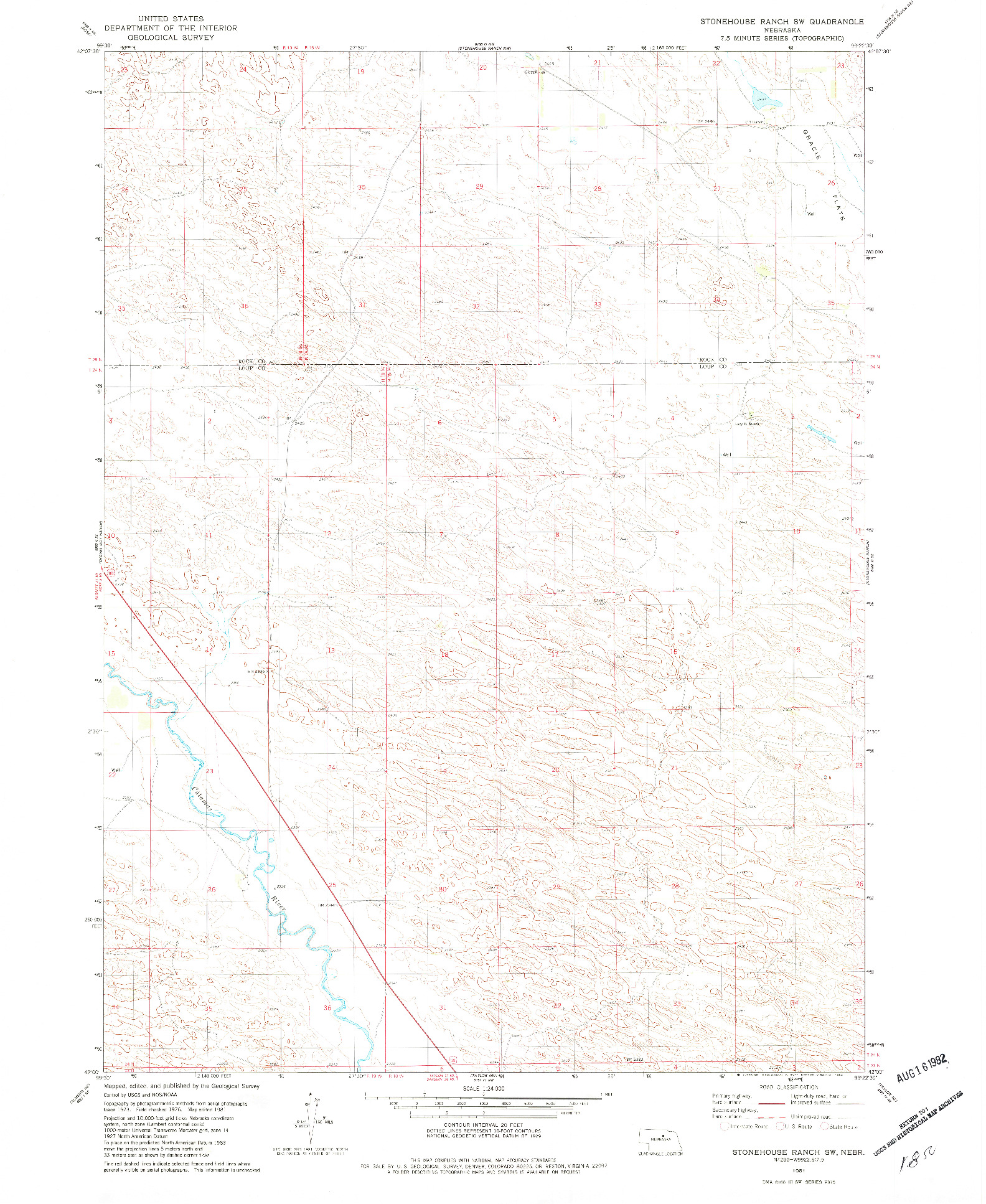 USGS 1:24000-SCALE QUADRANGLE FOR STONEHOUSE RANCH SW, NE 1981