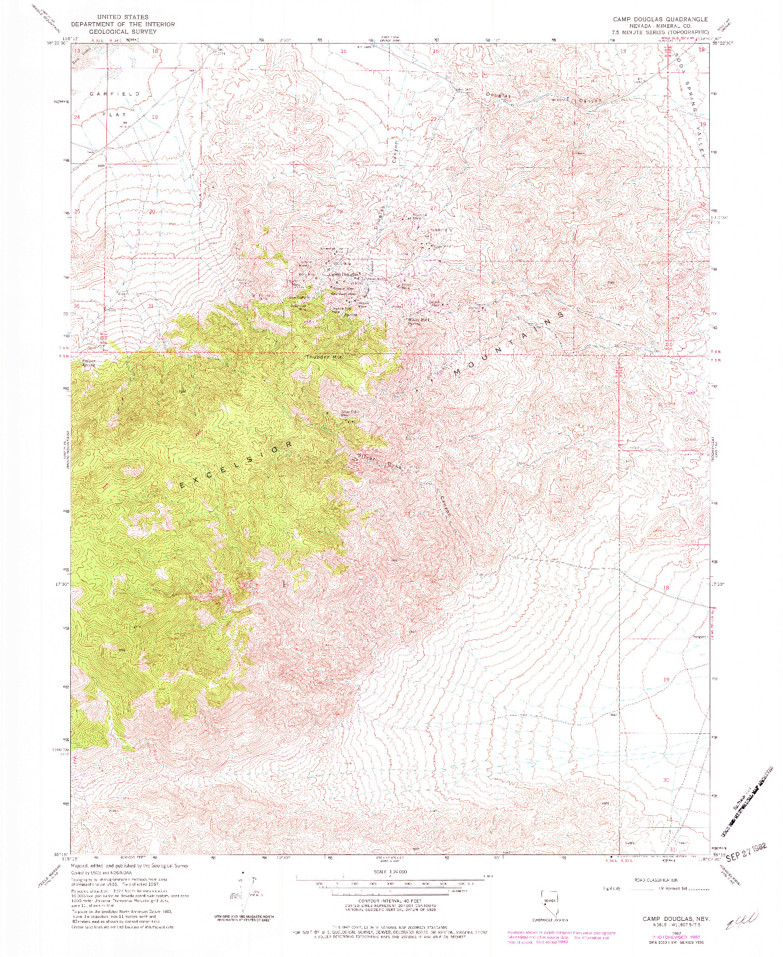 USGS 1:24000-SCALE QUADRANGLE FOR CAMP DOUGLAS, NV 1967