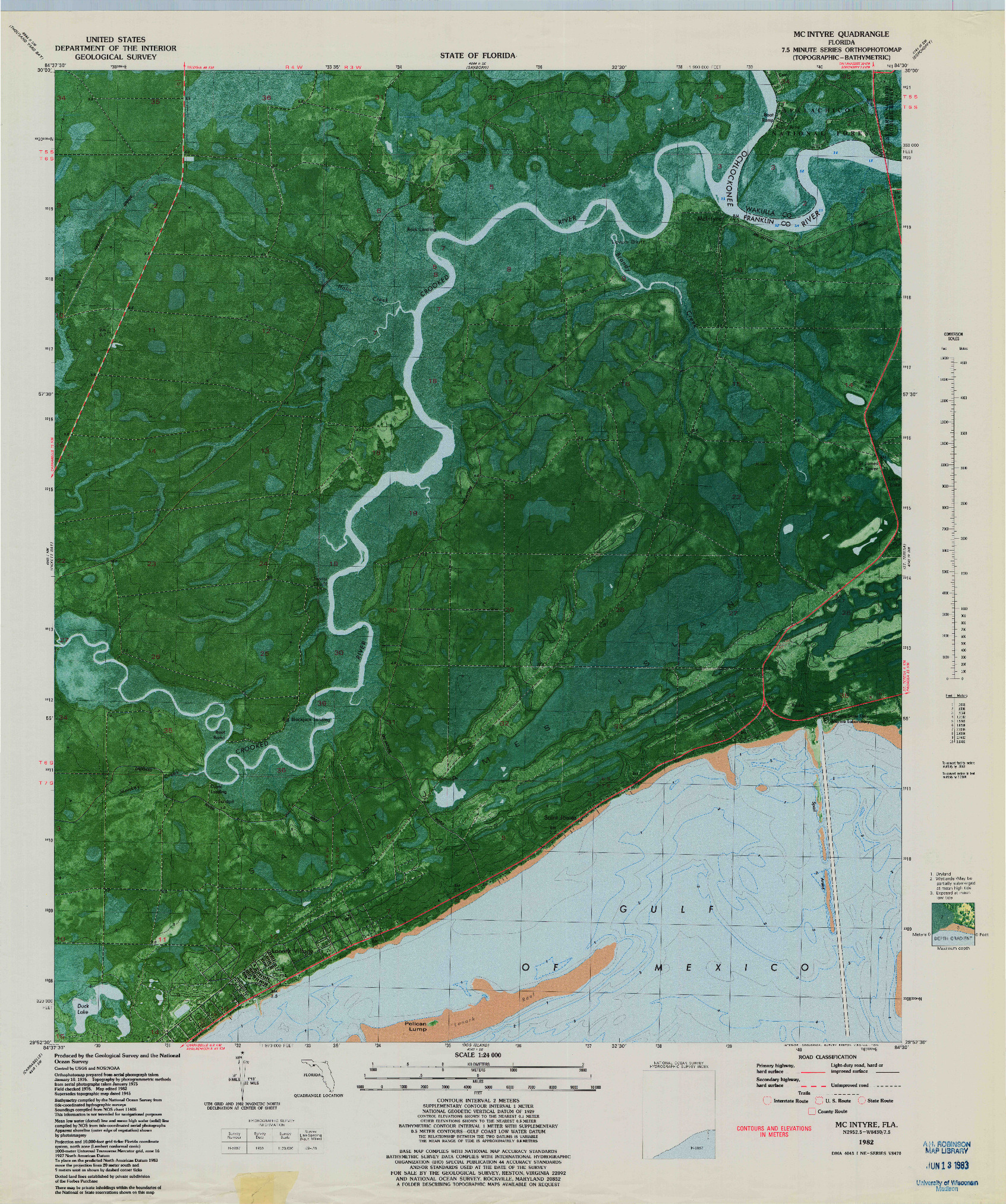 USGS 1:24000-SCALE QUADRANGLE FOR MC INTYRE, FL 1982