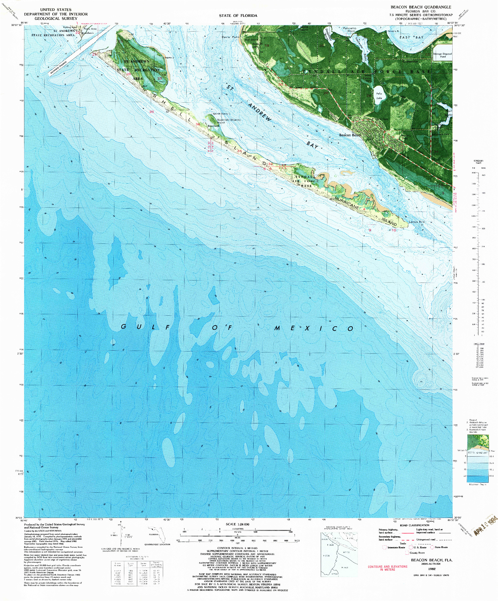 USGS 1:24000-SCALE QUADRANGLE FOR BEACON BEACH, FL 1982