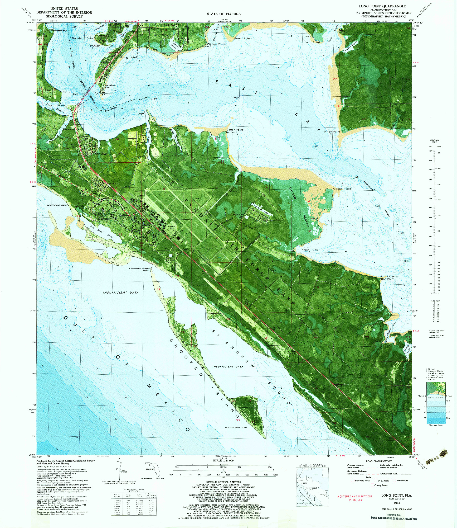 USGS 1:24000-SCALE QUADRANGLE FOR LONG POINT, FL 1982