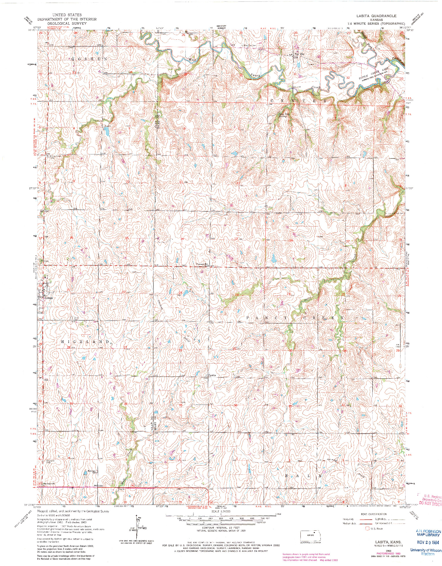 USGS 1:24000-SCALE QUADRANGLE FOR LASITA, KS 1963