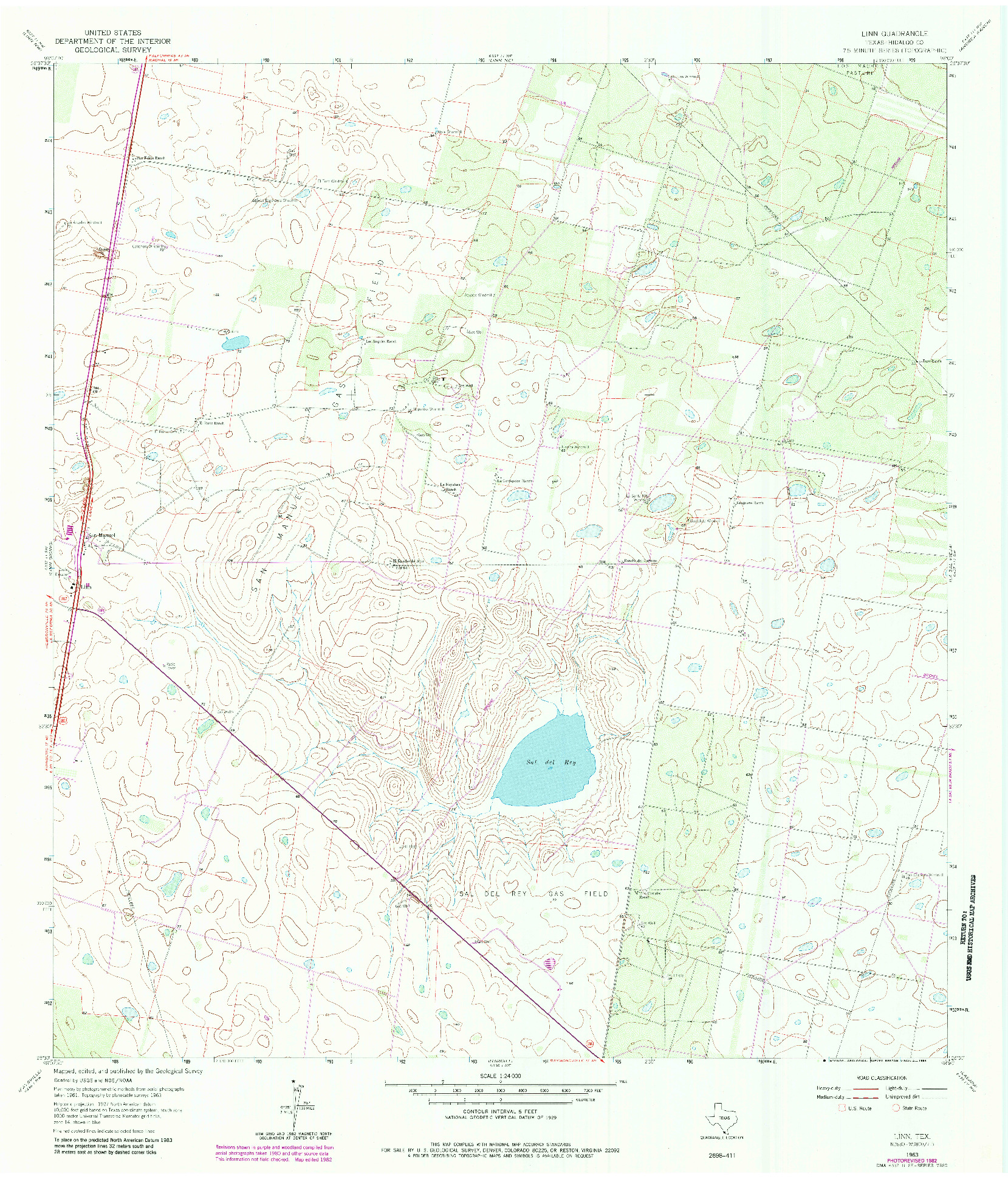 USGS 1:24000-SCALE QUADRANGLE FOR LINN, TX 1963