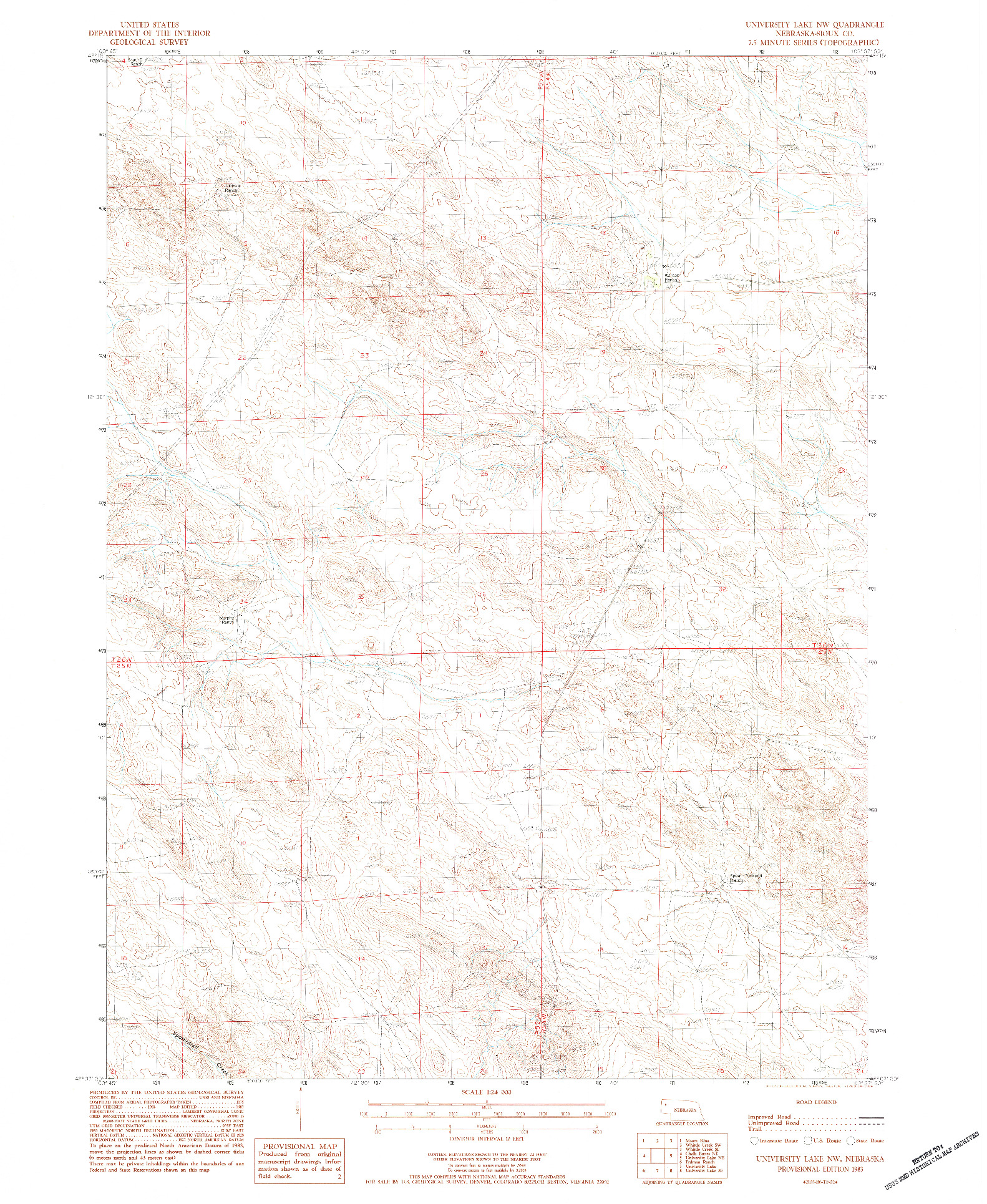 USGS 1:24000-SCALE QUADRANGLE FOR UNIVERSITY LAKE NW, NE 1983