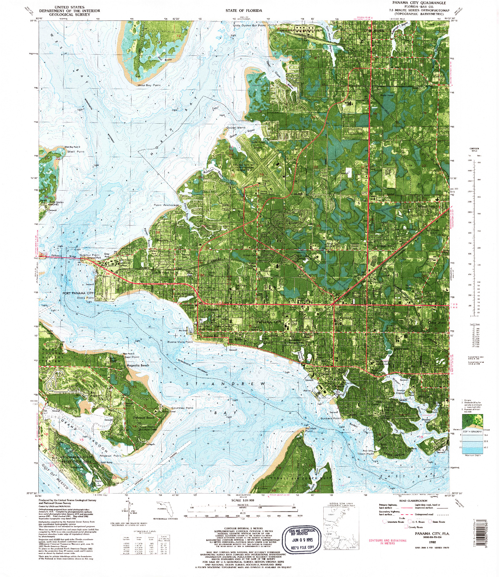 USGS 1:24000-SCALE QUADRANGLE FOR PANAMA CITY, FL 1982