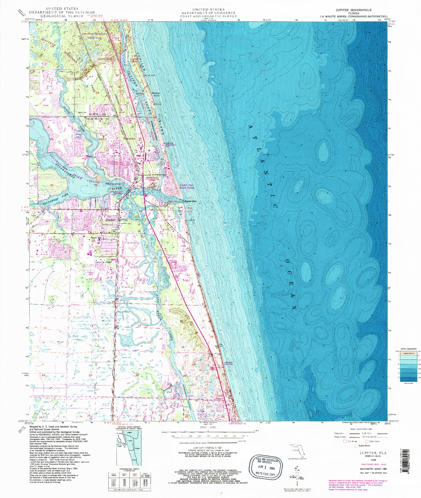 USGS 1:24000-SCALE QUADRANGLE FOR JUPITER, FL 1948