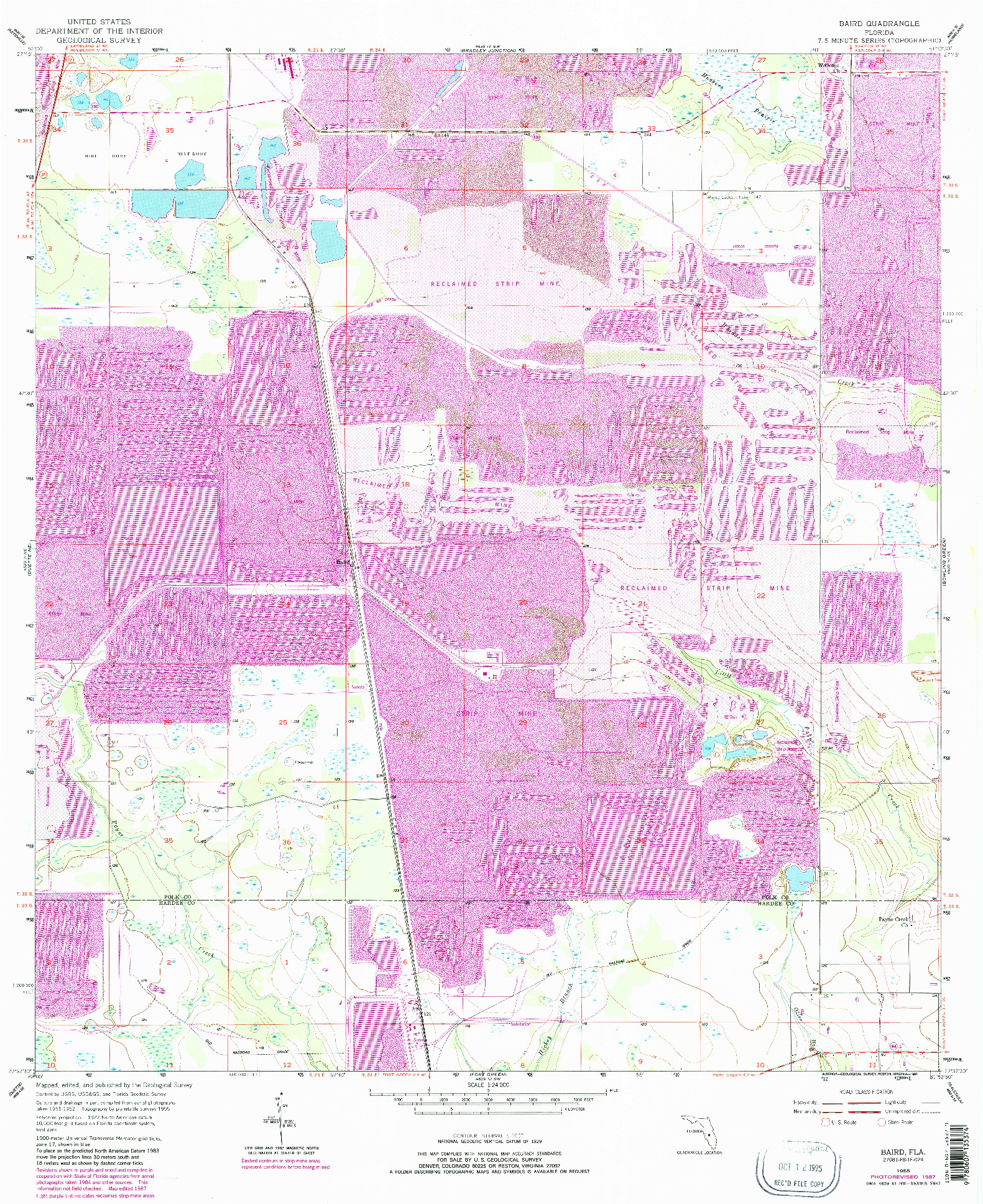 USGS 1:24000-SCALE QUADRANGLE FOR BAIRD, FL 1955