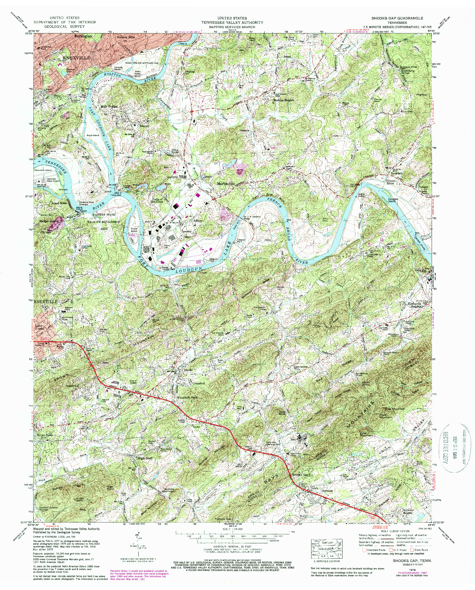 USGS 1:24000-SCALE QUADRANGLE FOR SHOOKS GAP, TN 1979