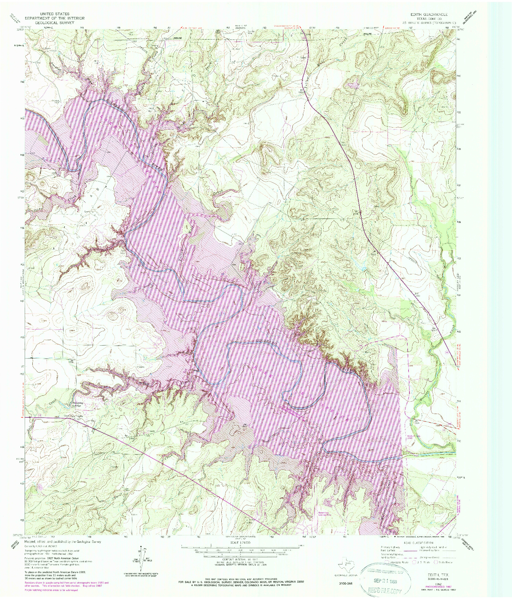 USGS 1:24000-SCALE QUADRANGLE FOR EDITH, TX 1962