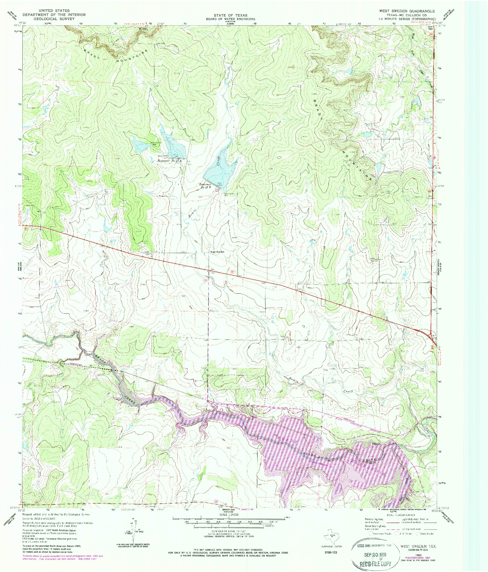 USGS 1:24000-SCALE QUADRANGLE FOR WEST SWEDEN, TX 1960