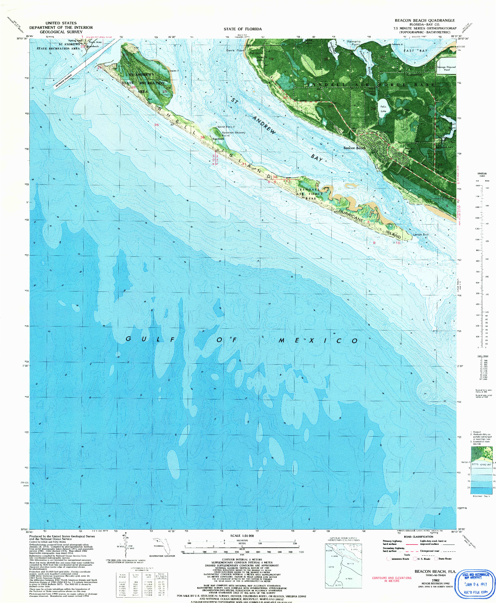 USGS 1:24000-SCALE QUADRANGLE FOR BEACON BEACH, FL 1982