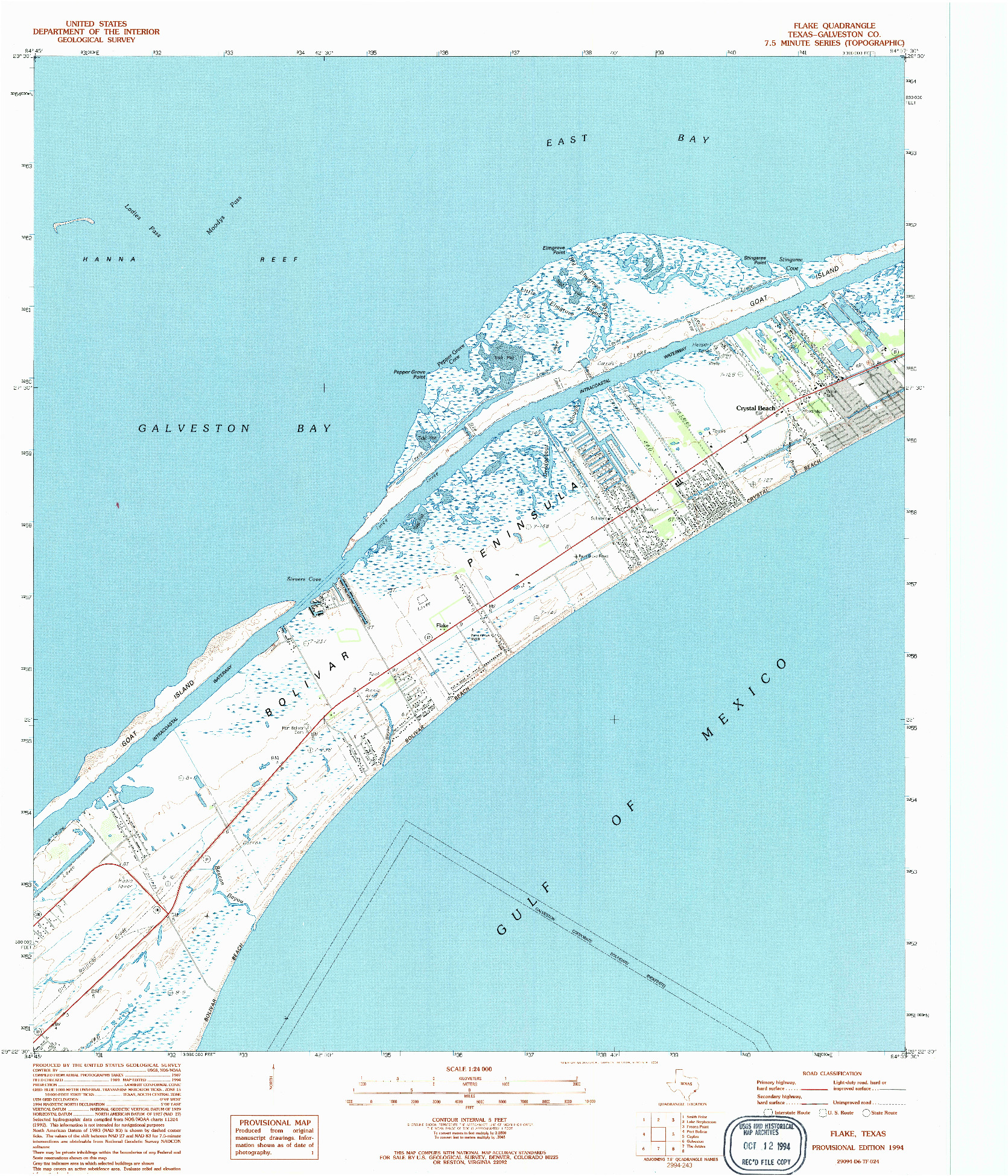 USGS 1:24000-SCALE QUADRANGLE FOR FLAKE, TX 1994