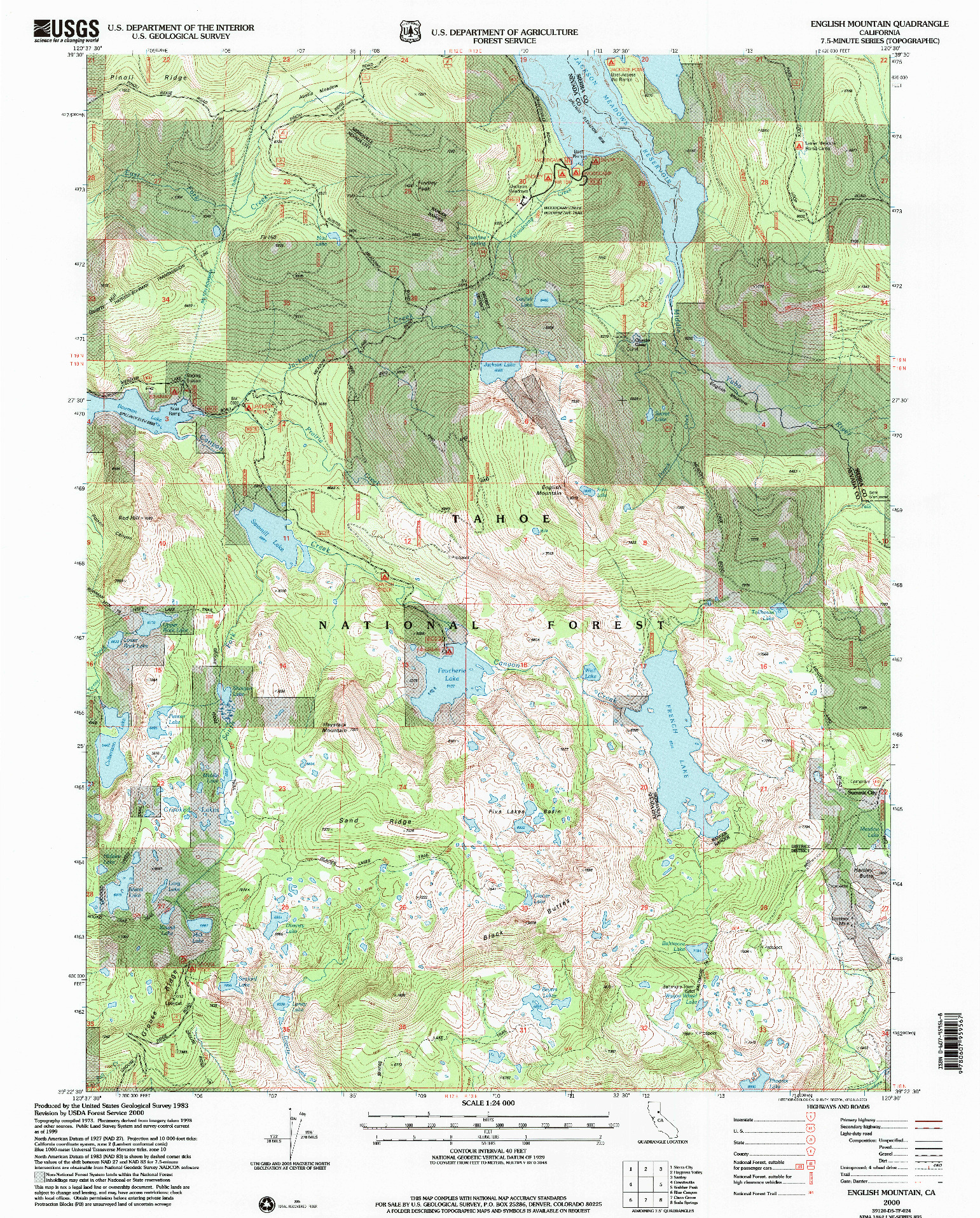 USGS 1:24000-SCALE QUADRANGLE FOR ENGLISH MOUNTAIN, CA 2000