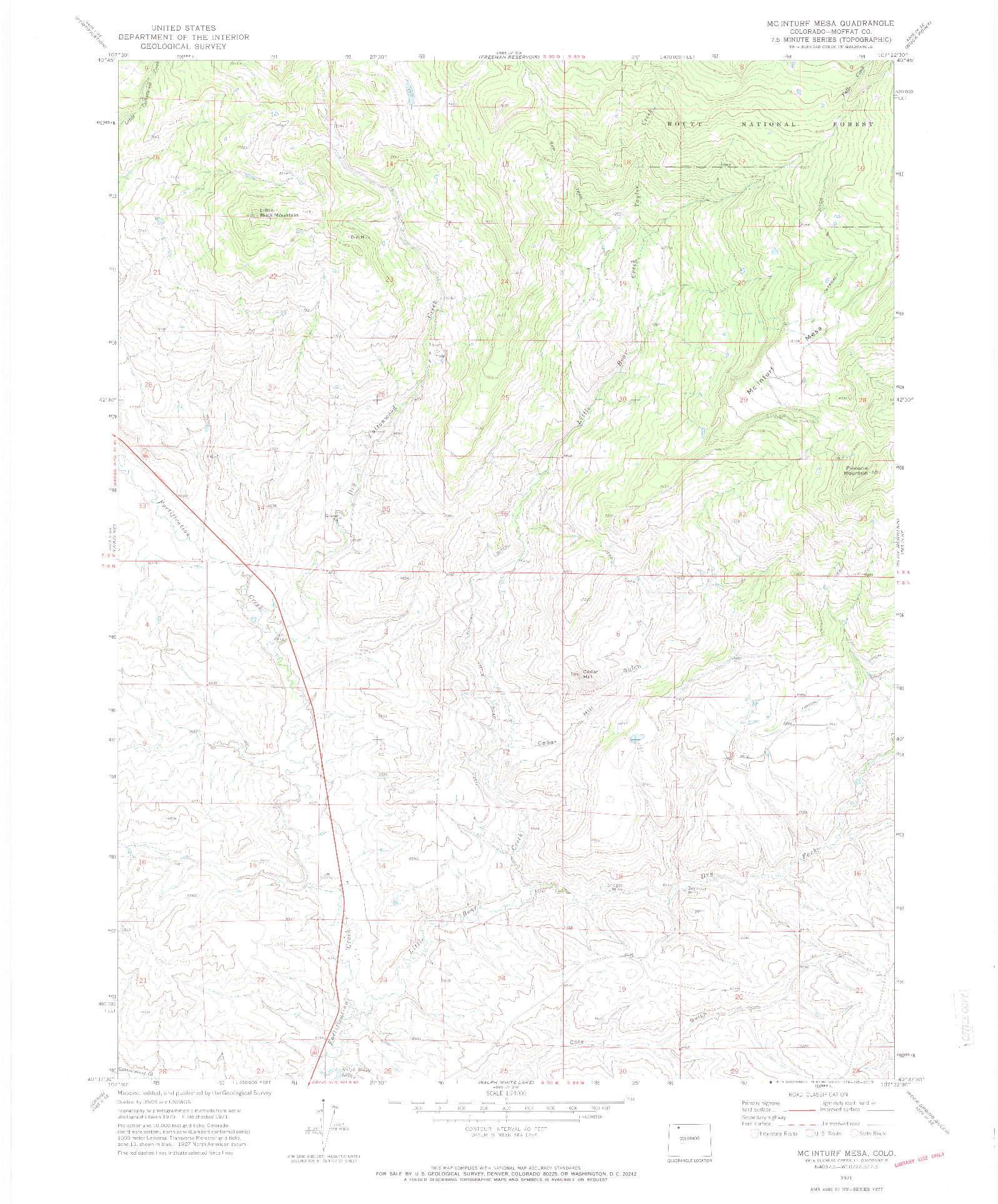 USGS 1:24000-SCALE QUADRANGLE FOR MC INTURF MESA, CO 2000