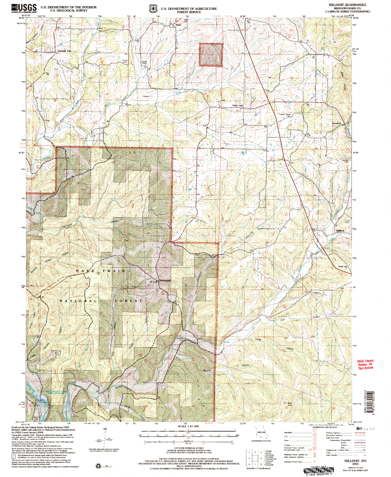 USGS 1:24000-SCALE QUADRANGLE FOR WILLHOIT, MO 2004