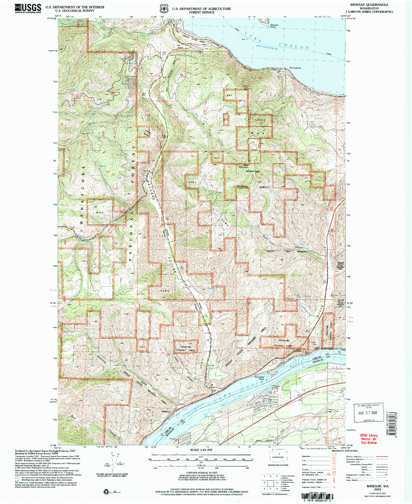 USGS 1:24000-SCALE QUADRANGLE FOR WINESAP, WA 2004