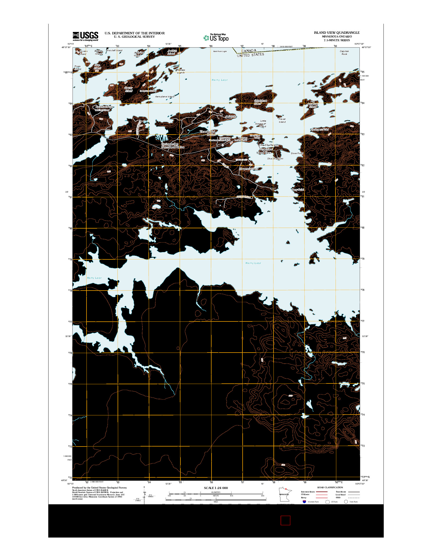 USGS US TOPO 7.5-MINUTE MAP FOR ISLAND VIEW, MN-ON 2012