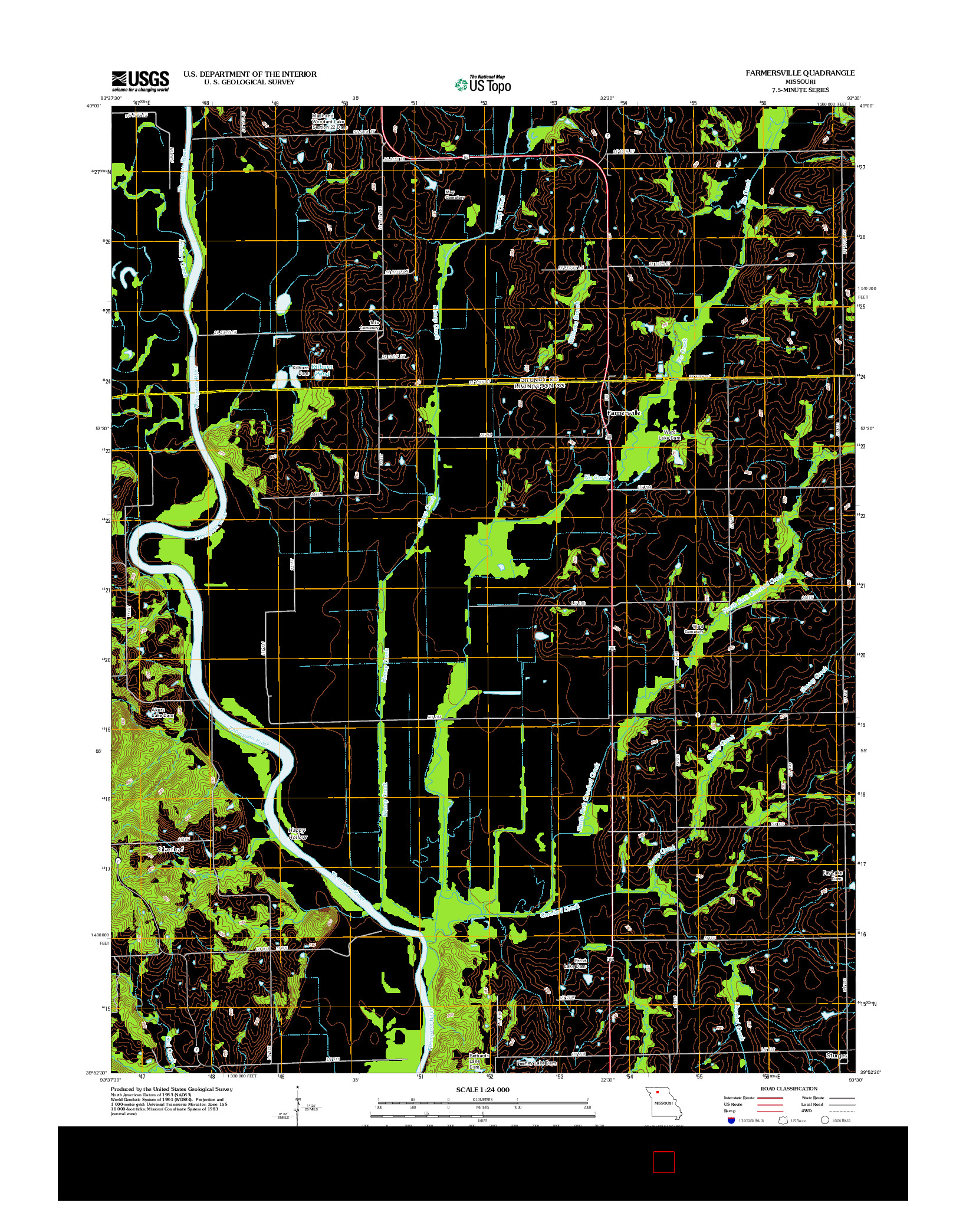 USGS US TOPO 7.5-MINUTE MAP FOR FARMERSVILLE, MO 2012
