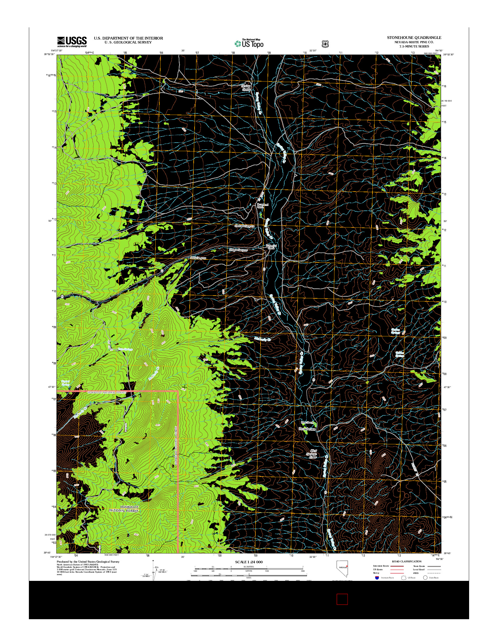 USGS US TOPO 7.5-MINUTE MAP FOR STONEHOUSE, NV 2012