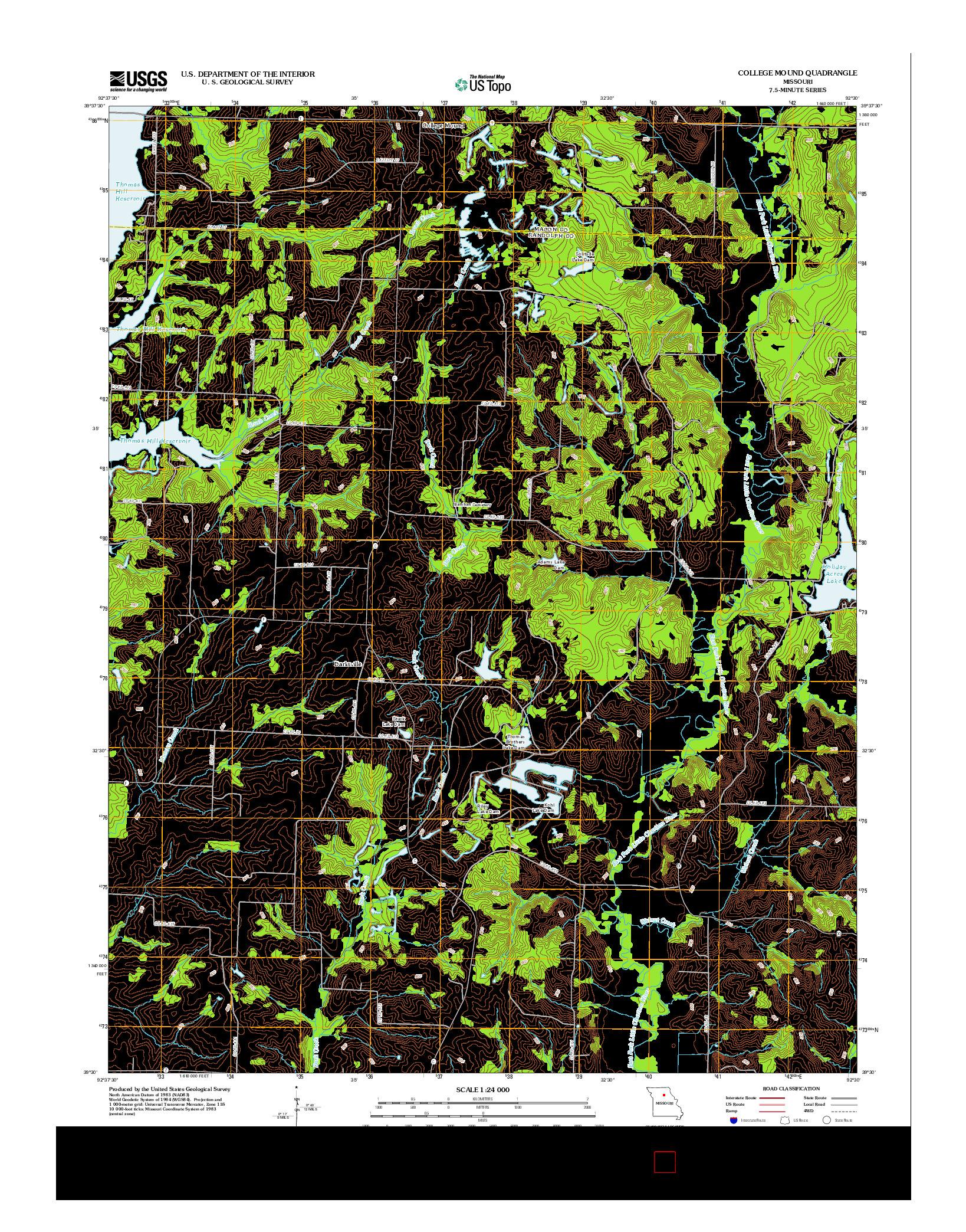 USGS US TOPO 7.5-MINUTE MAP FOR COLLEGE MOUND, MO 2012