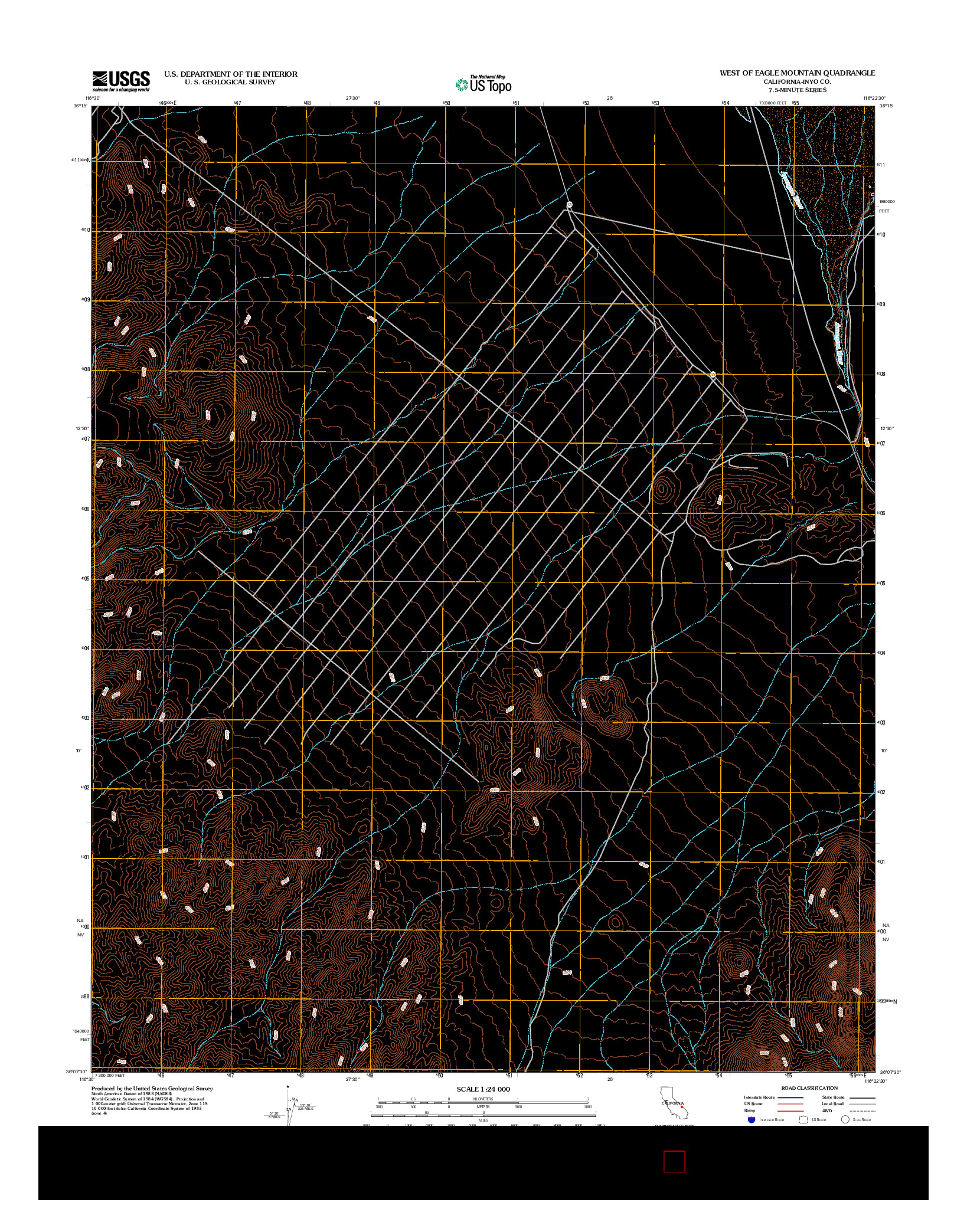 USGS US TOPO 7.5-MINUTE MAP FOR WEST OF EAGLE MOUNTAIN, CA 2012