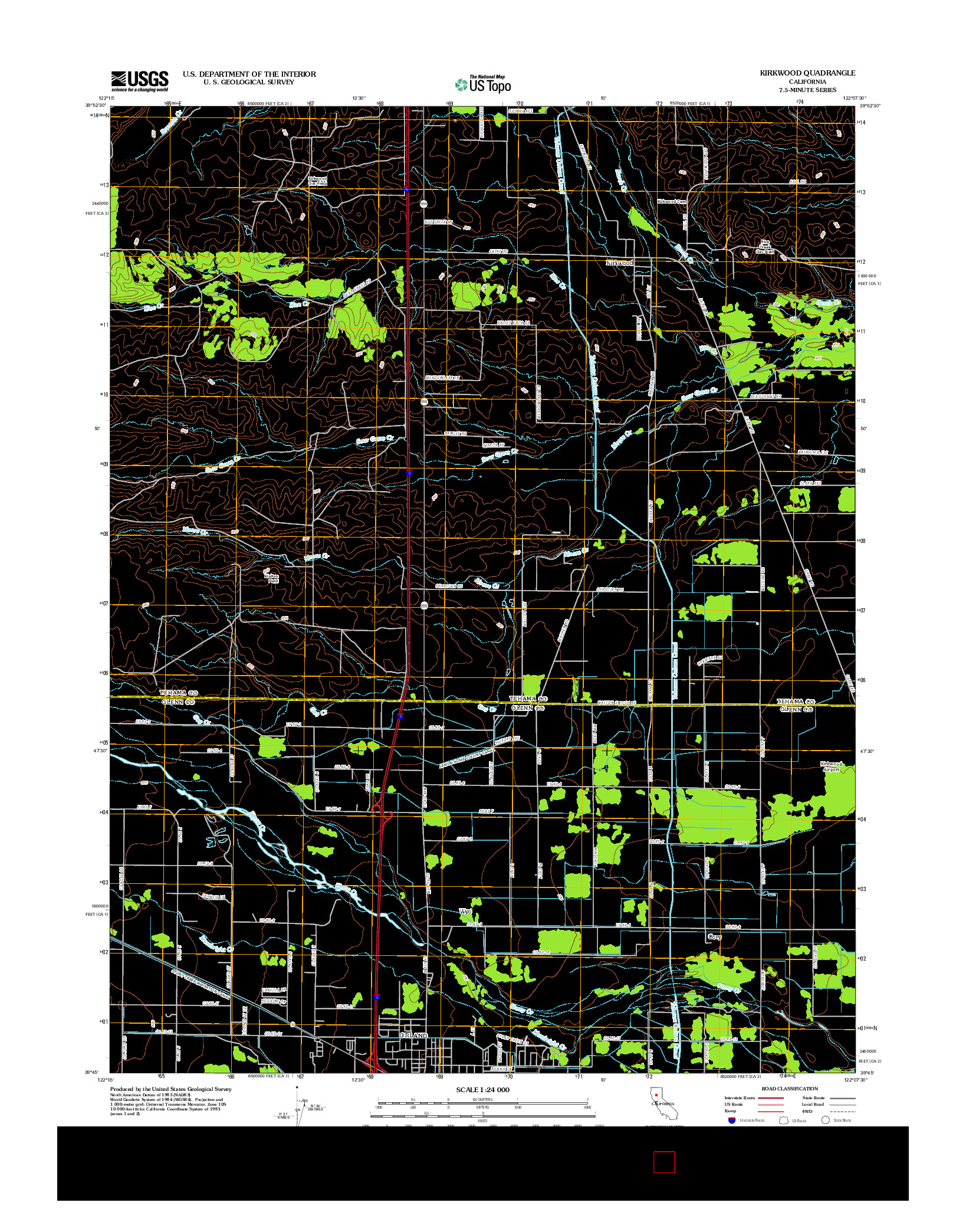 USGS US TOPO 7.5-MINUTE MAP FOR KIRKWOOD, CA 2012