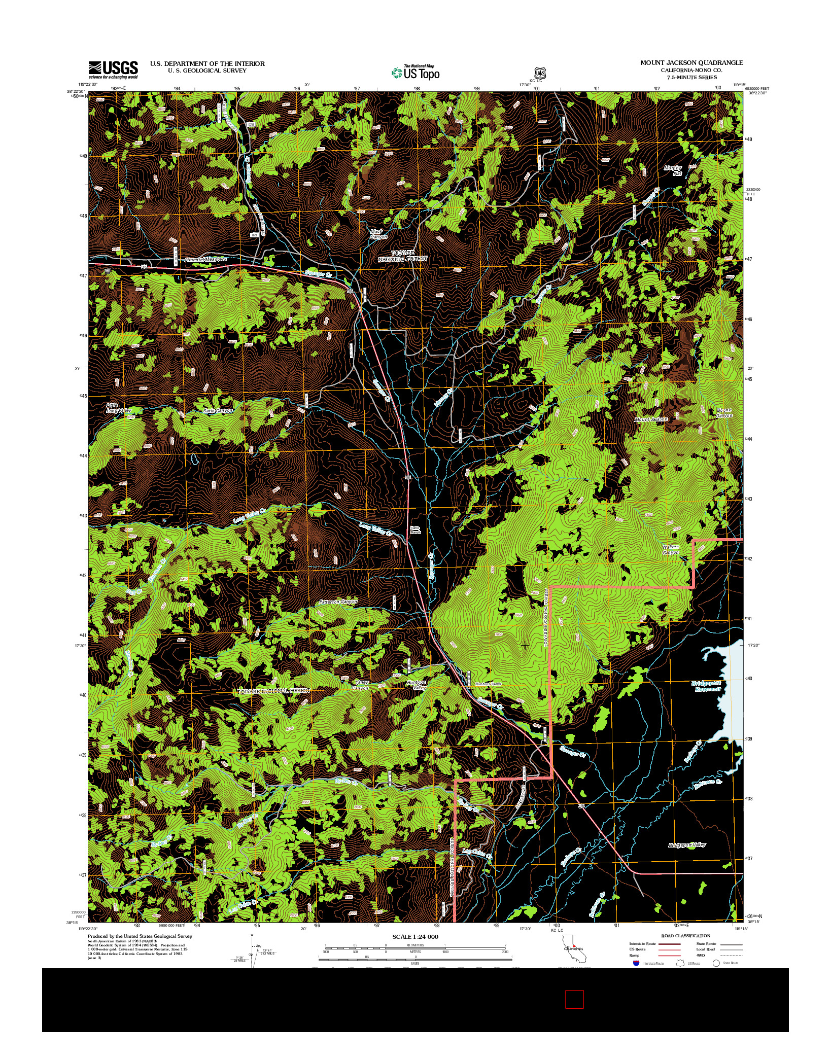 USGS US TOPO 7.5-MINUTE MAP FOR MOUNT JACKSON, CA 2012